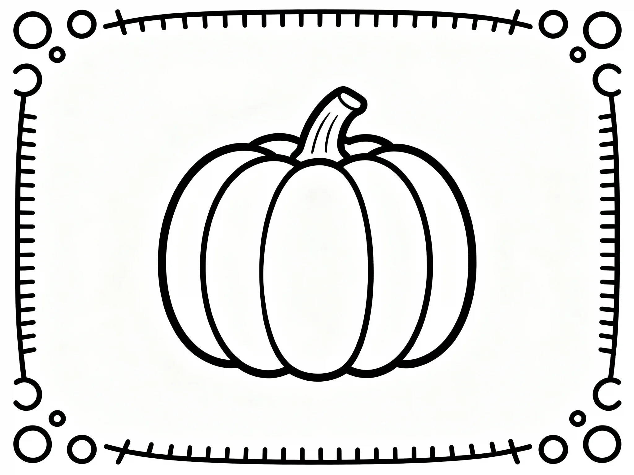 Pumpkin with Simple Border