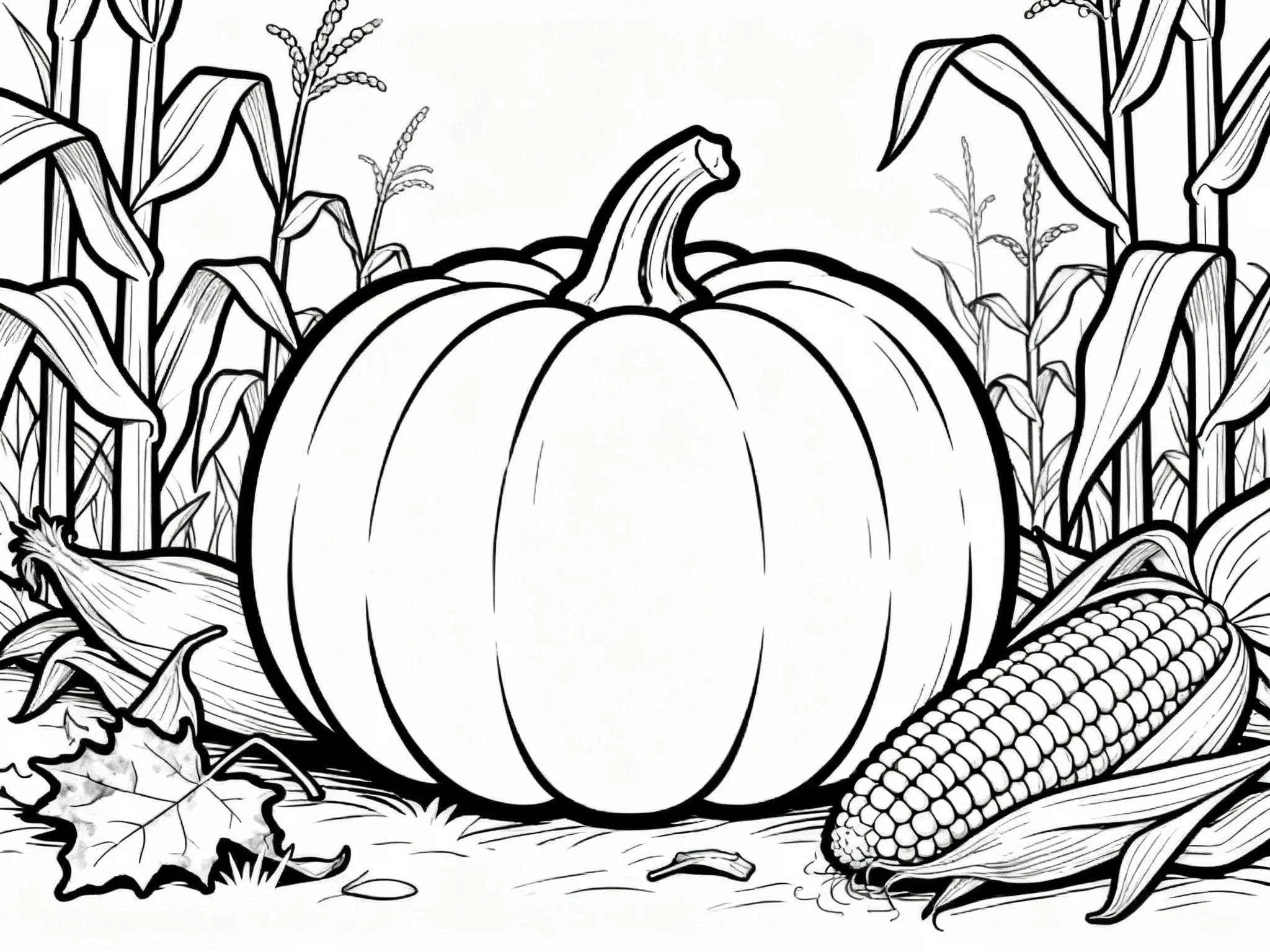 Pumpkin Among Corn