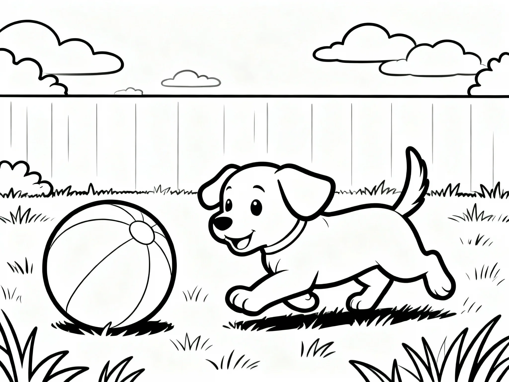 Puppy Playing with Ball