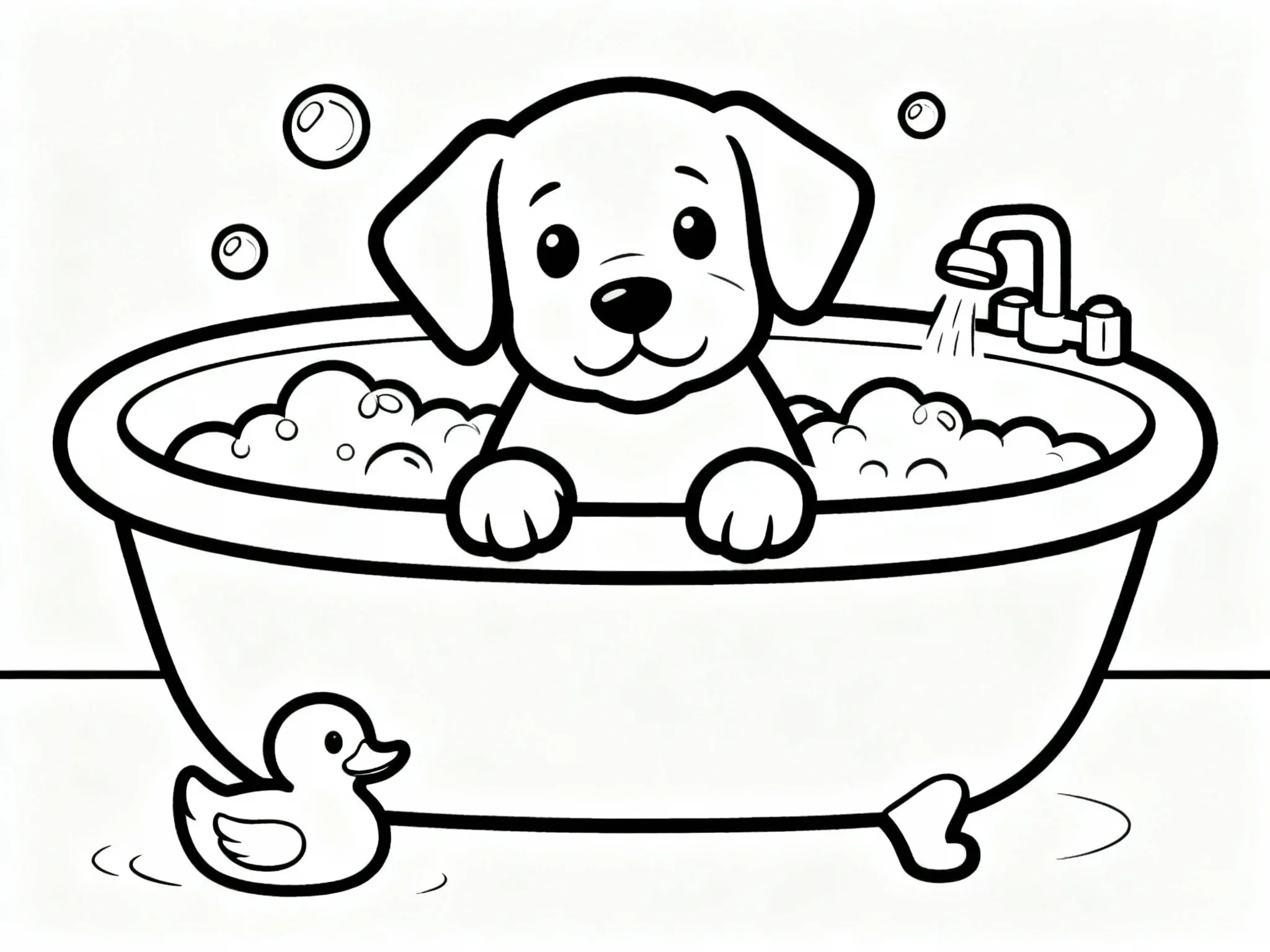 Puppy in a Bathtub