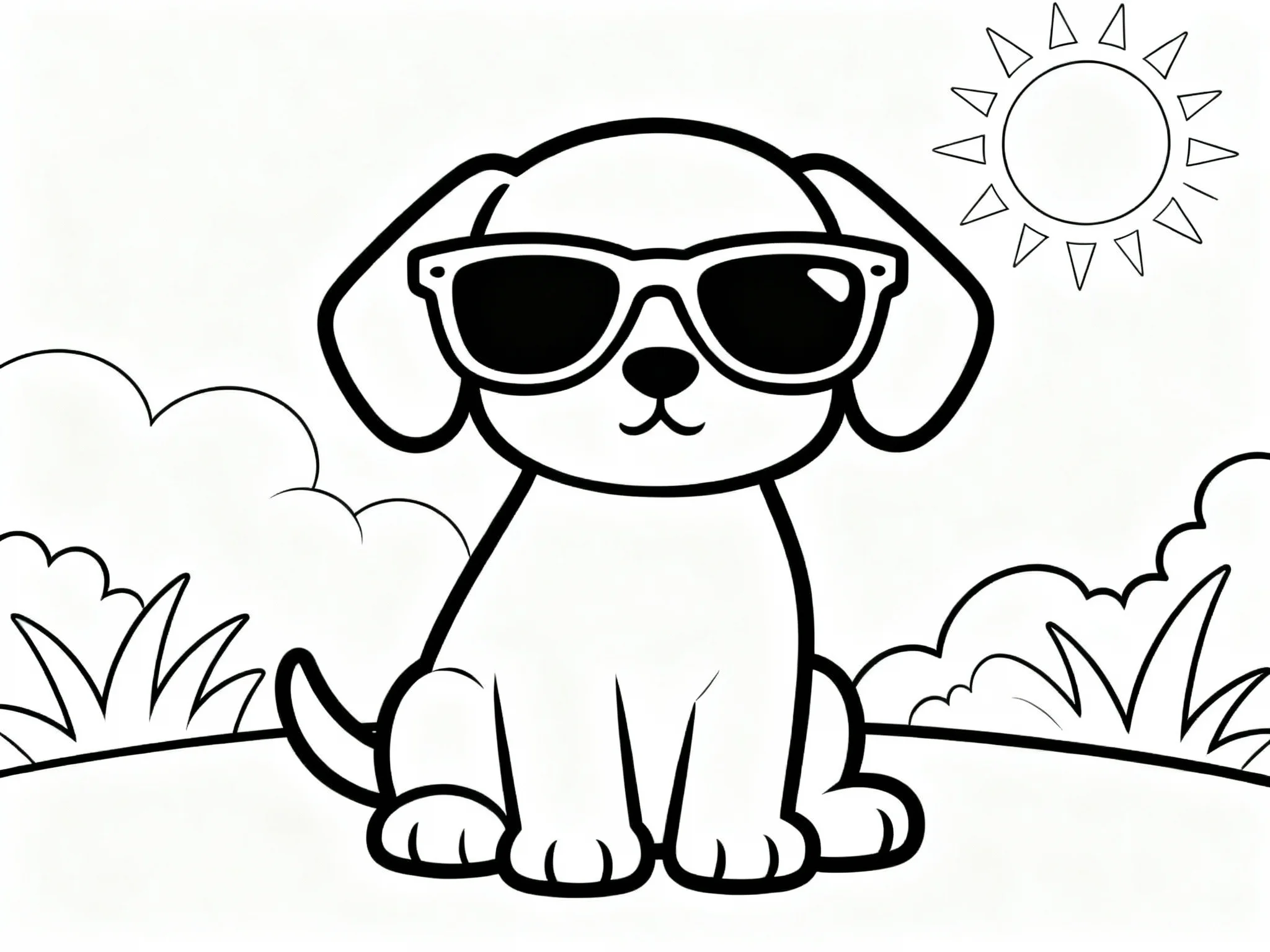Puppy Wearing Sunglasses
