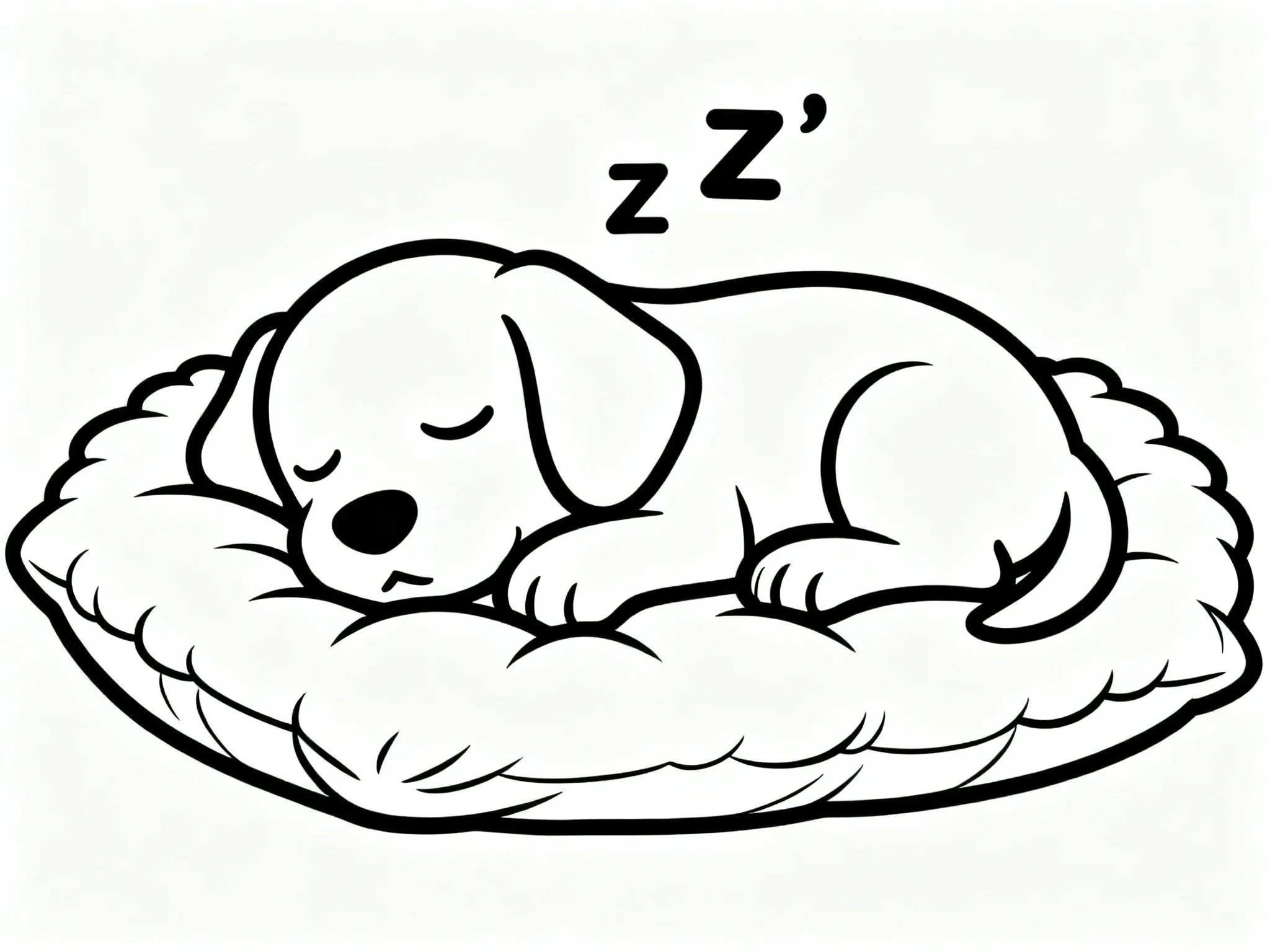 Puppy Sleeping on Pillow