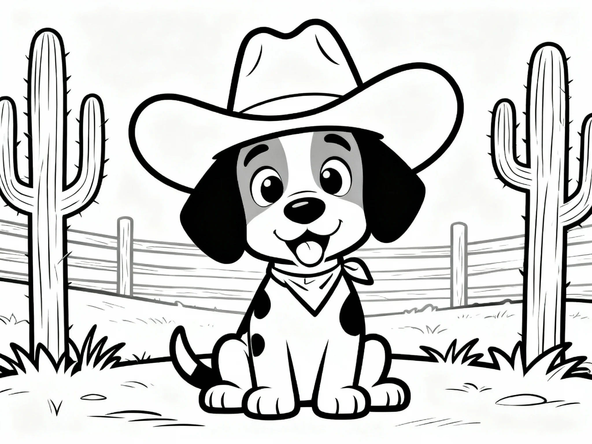 Puppy Wearing Cowboy Hat