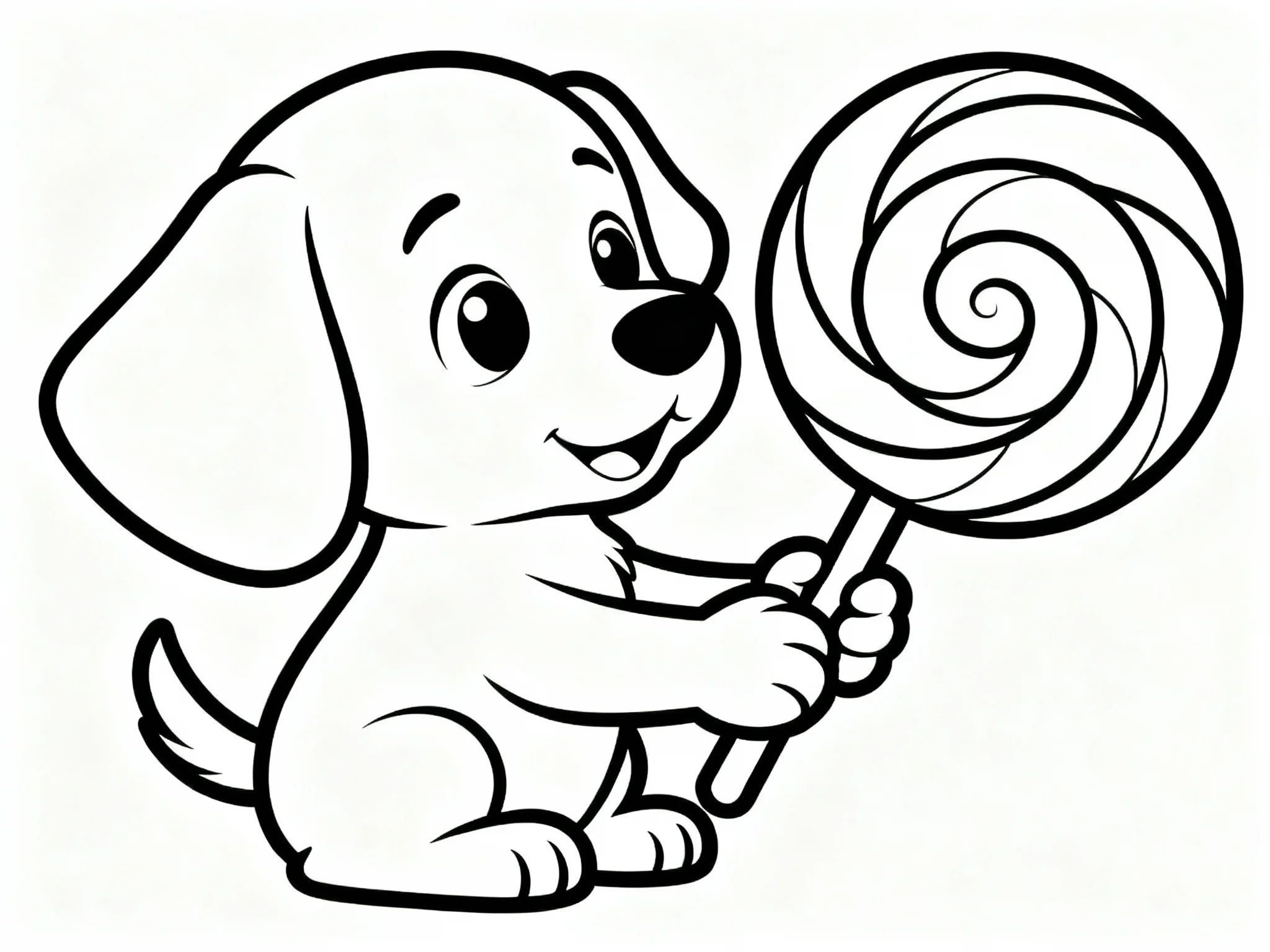 Puppy with Lollipop