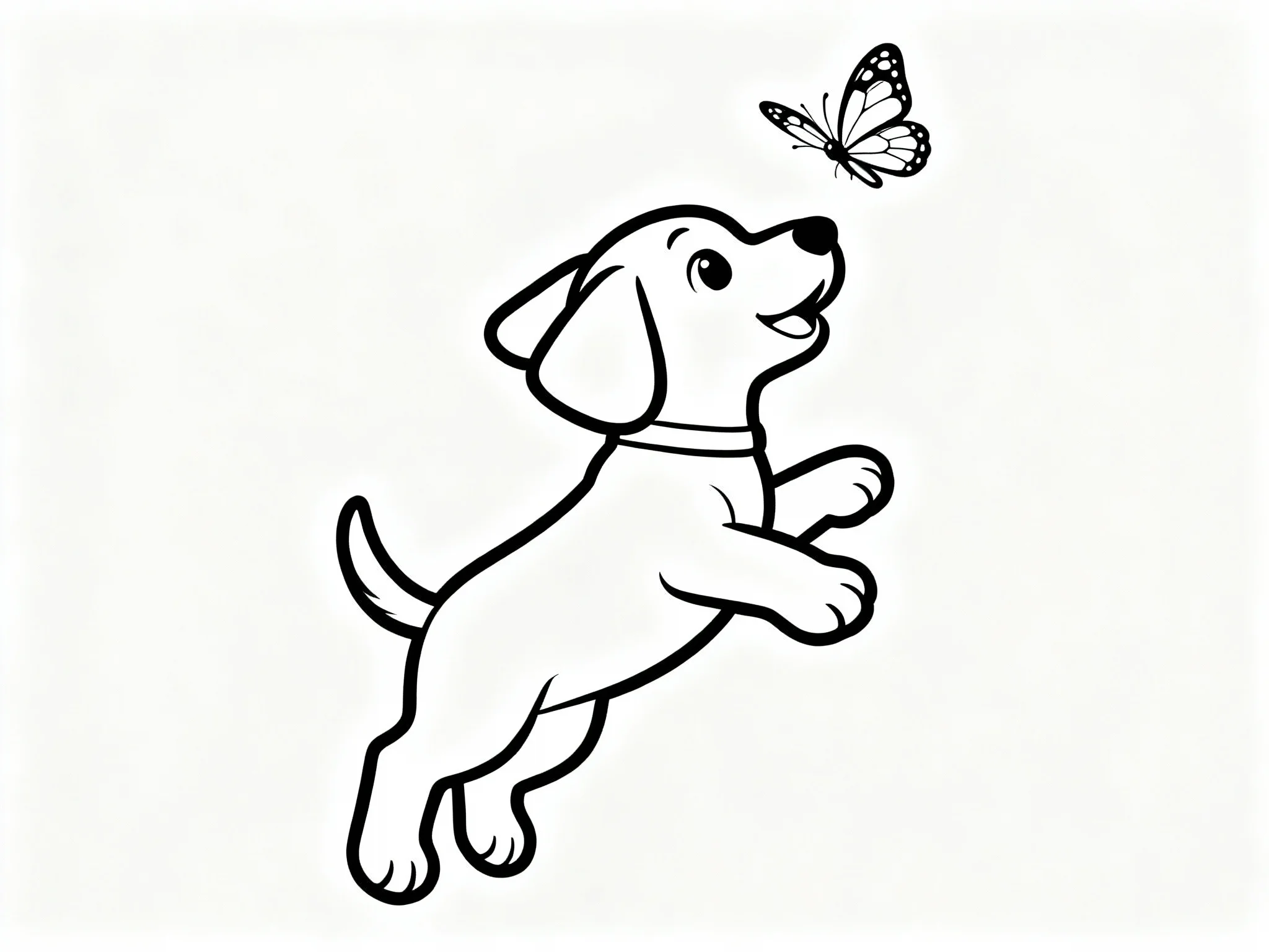 Puppy with Butterfly