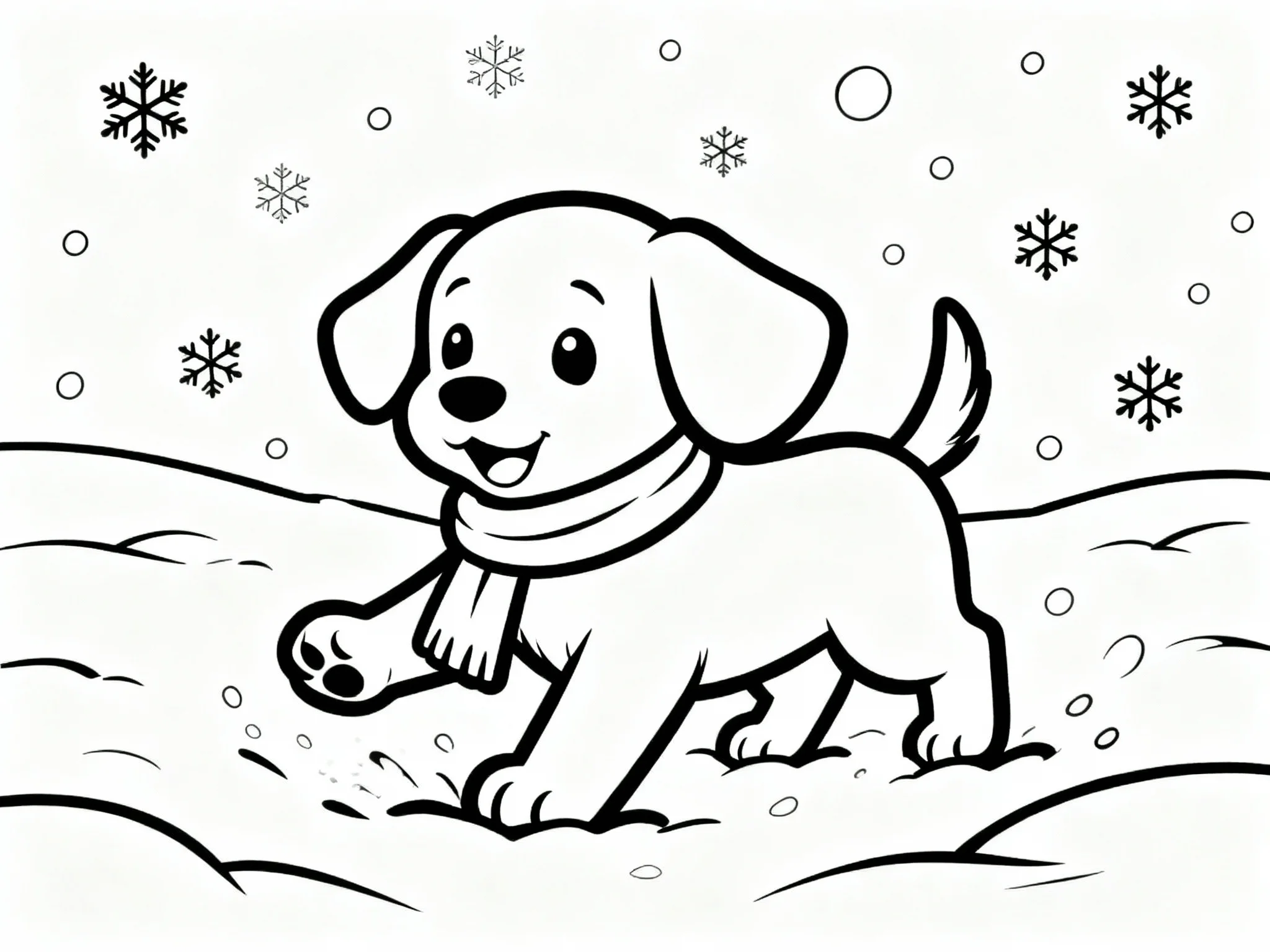 Puppy in the Snow