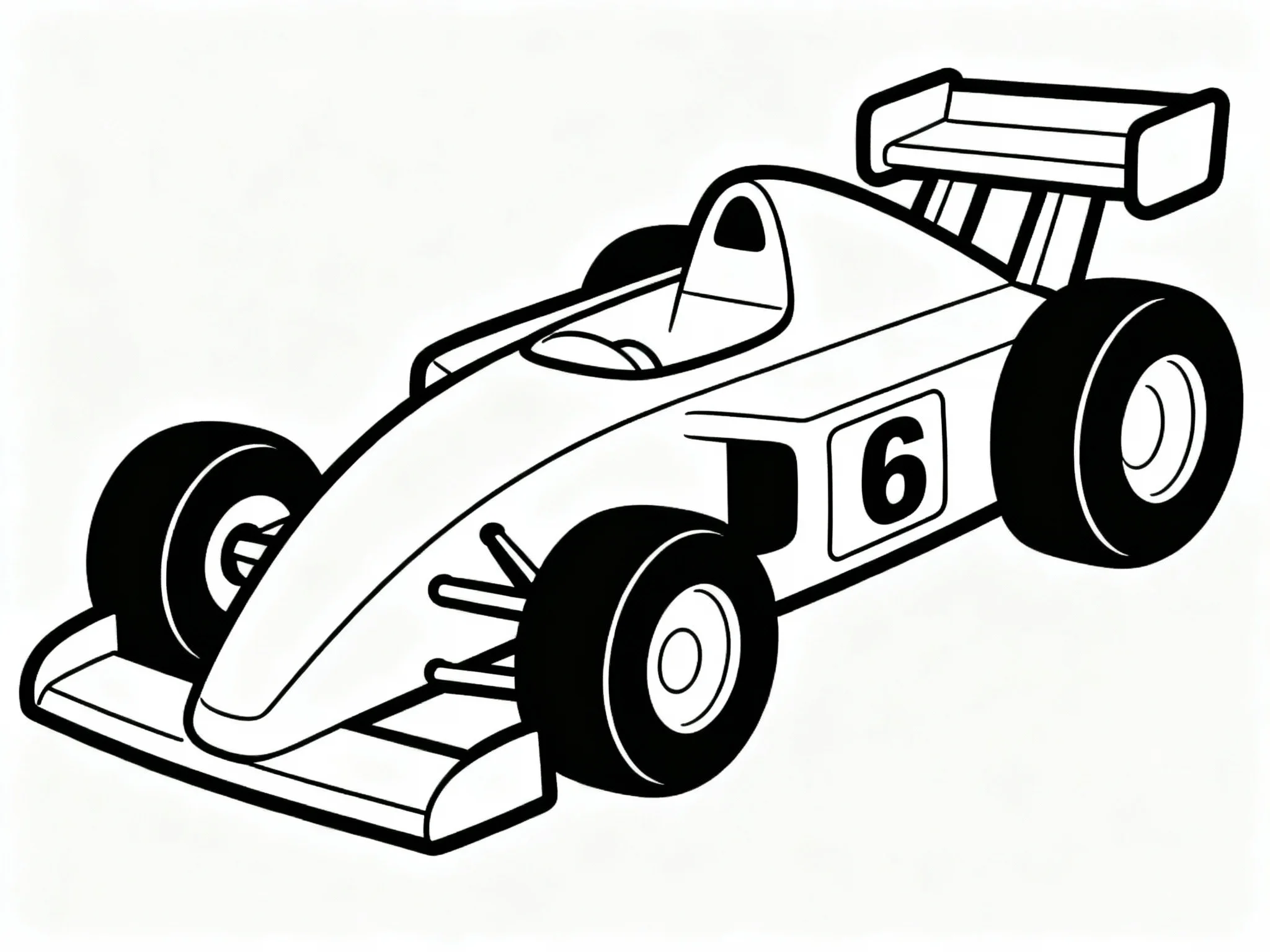 Race car coloring page preview