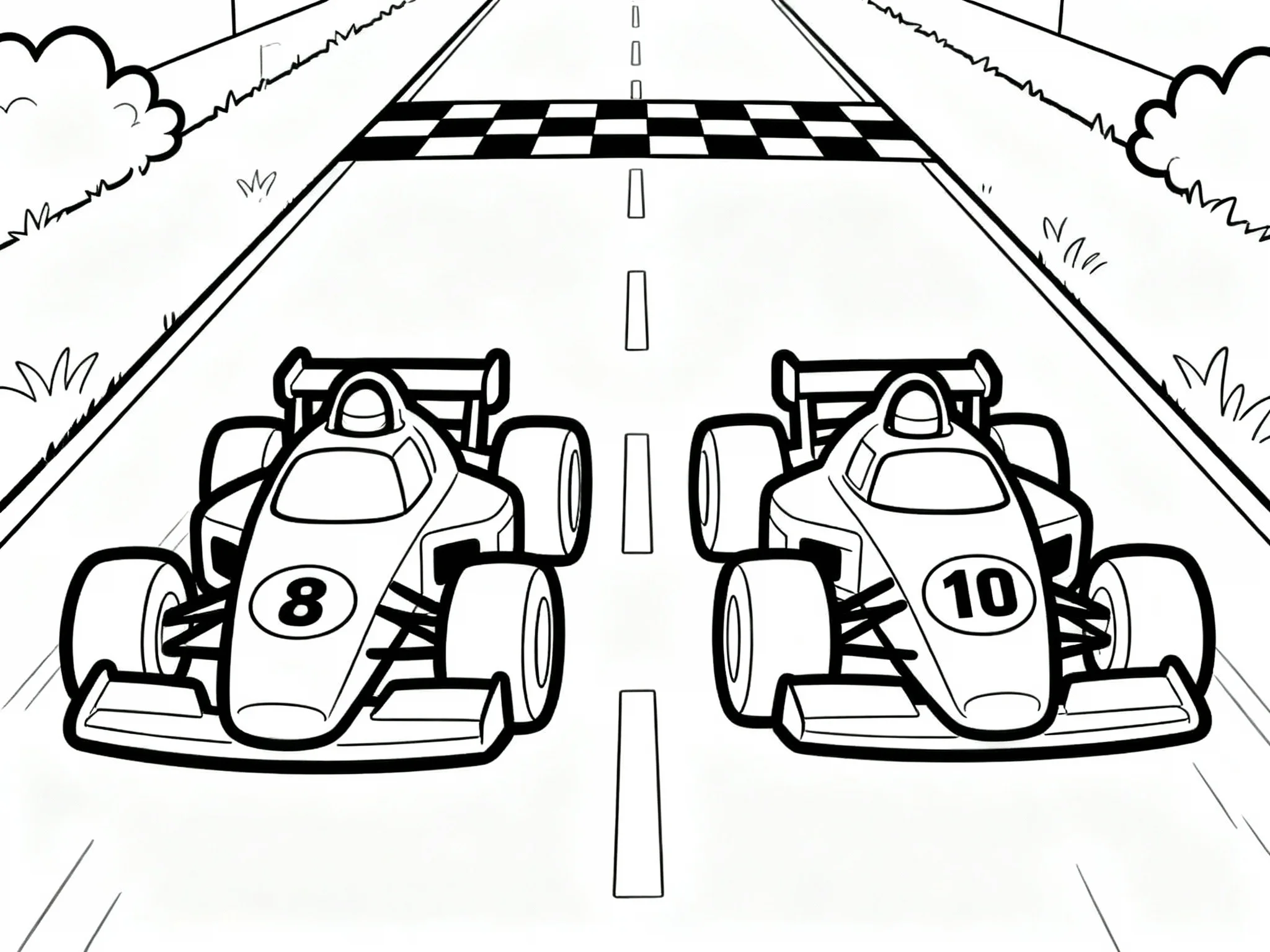 Two Cars Racing