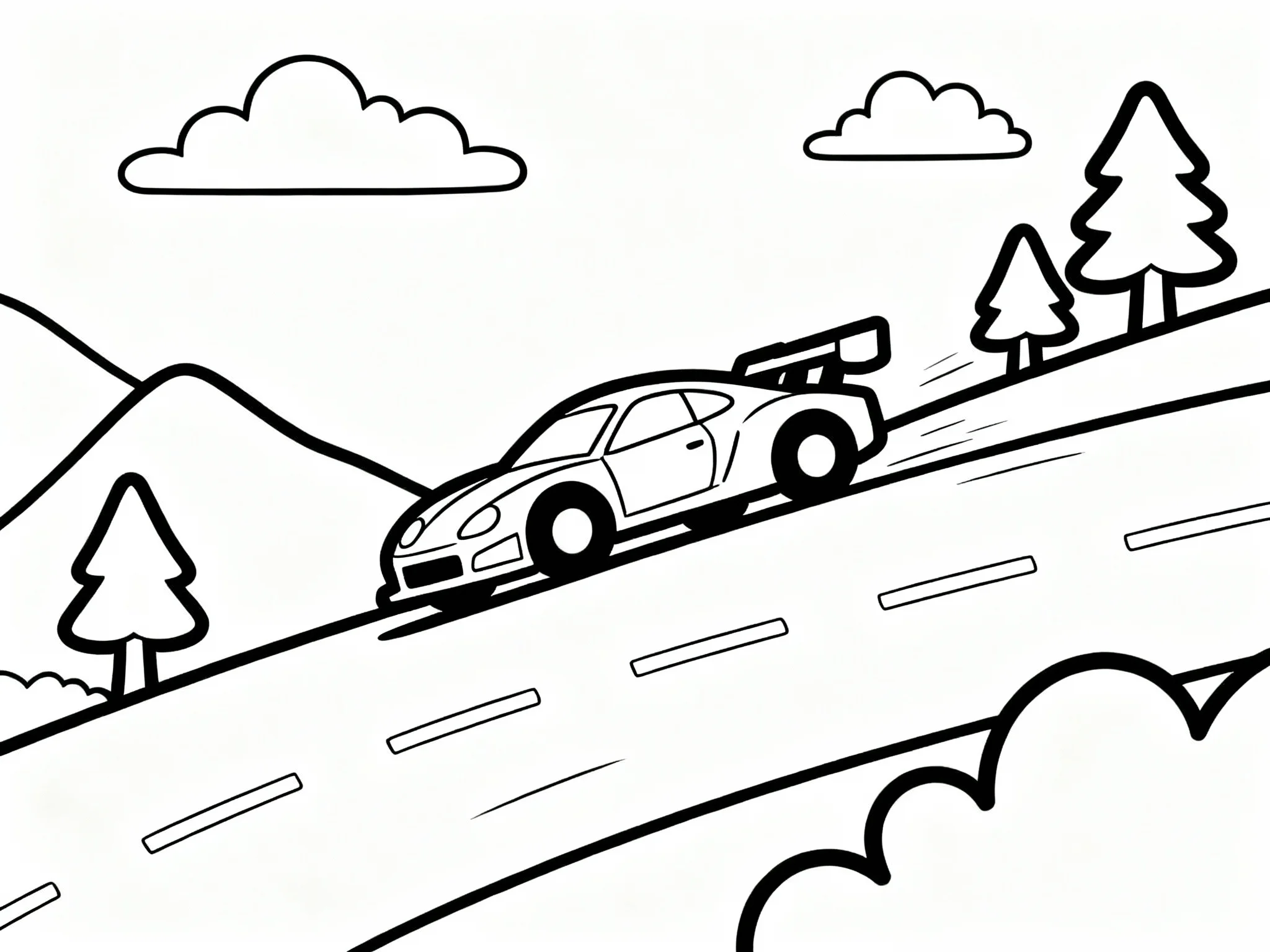 Race Car Going Uphill