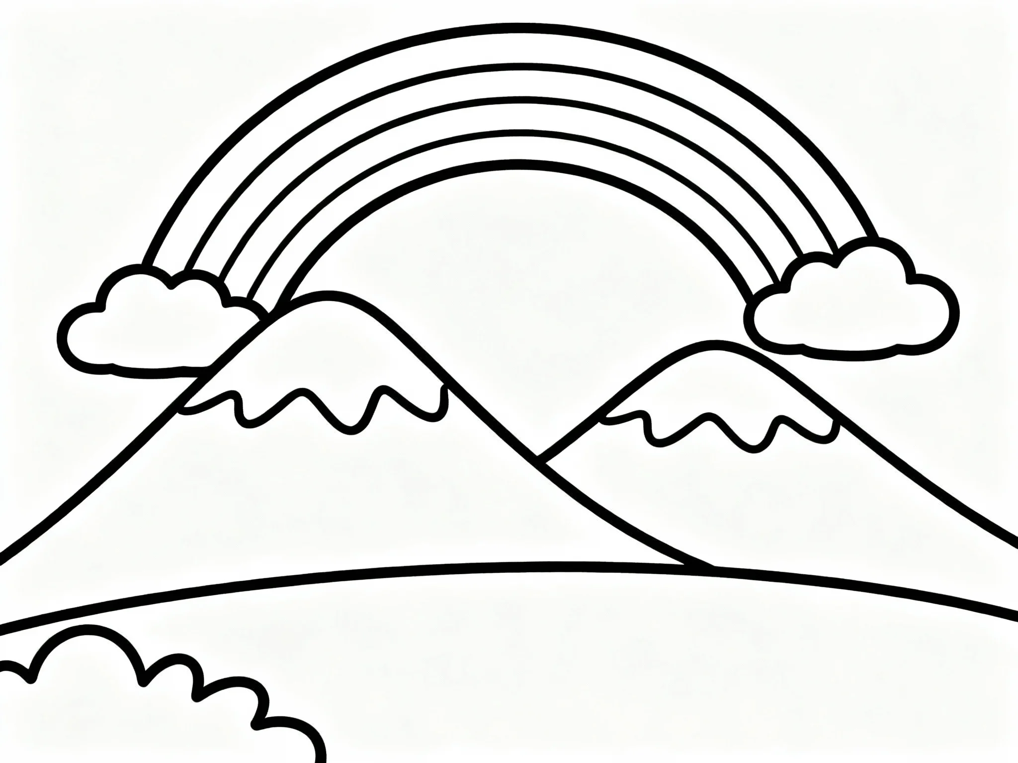 Rainbow Over Mountains