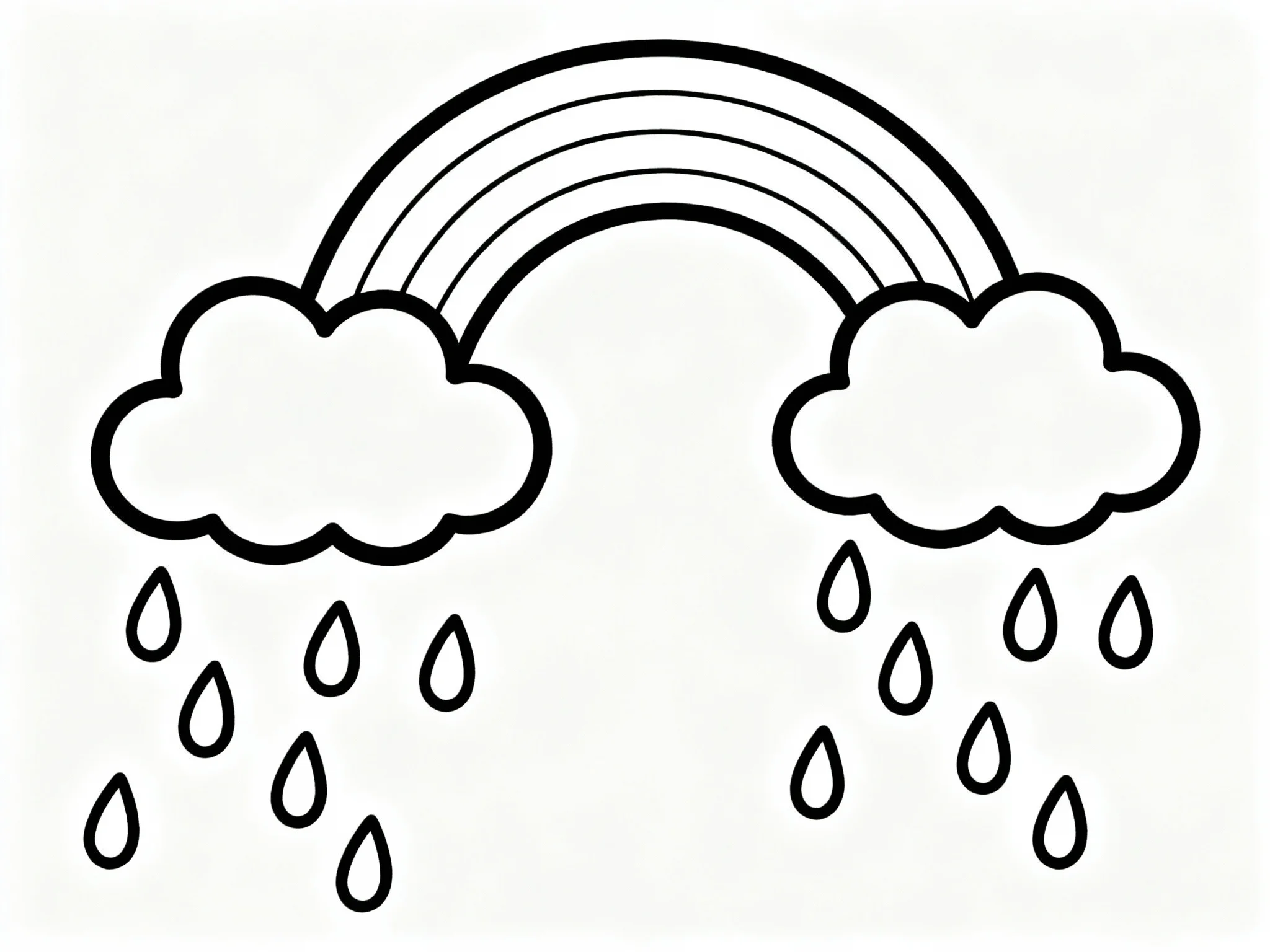 Rainbow and Rain Clouds