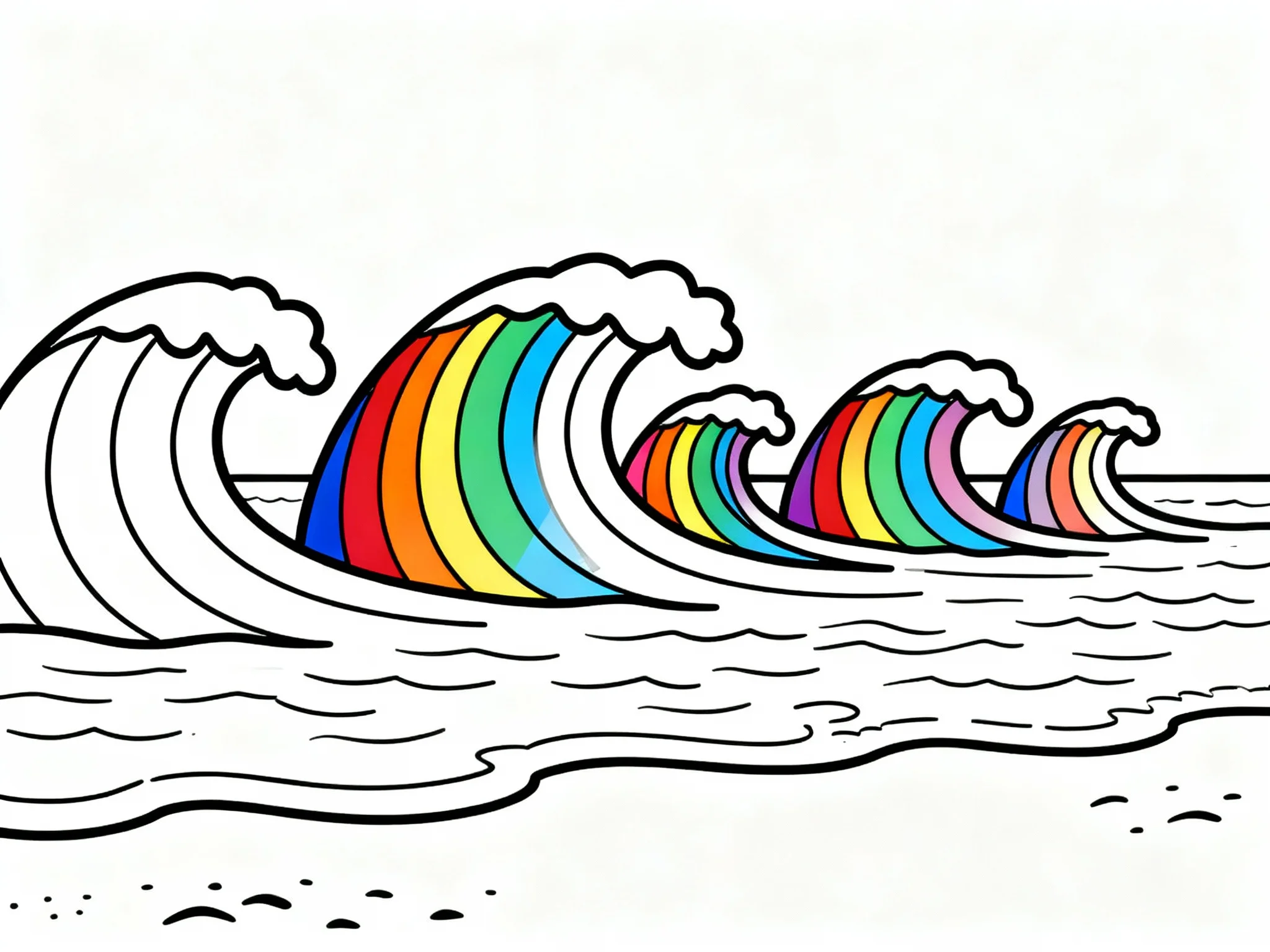 Rainbow Water Waves