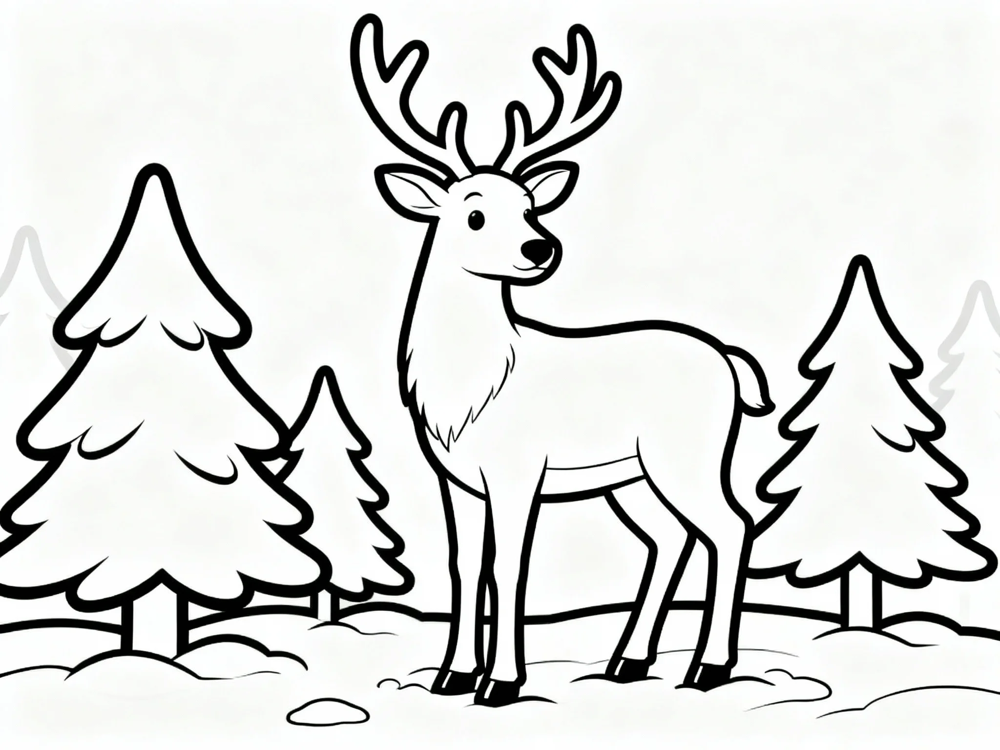 65 Printable Reindeer Coloring Pages (Free Download) preview