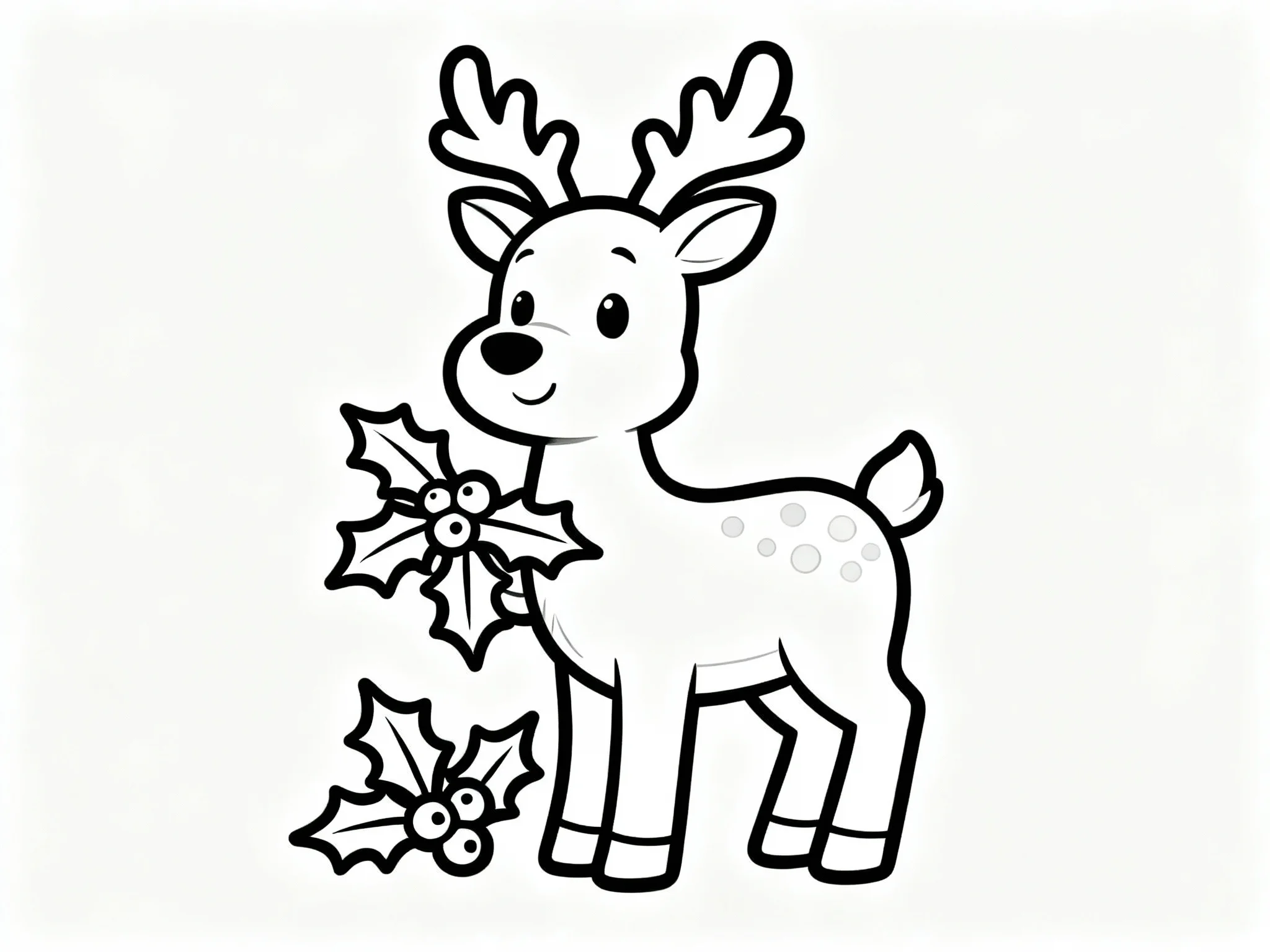 Reindeer with Holly