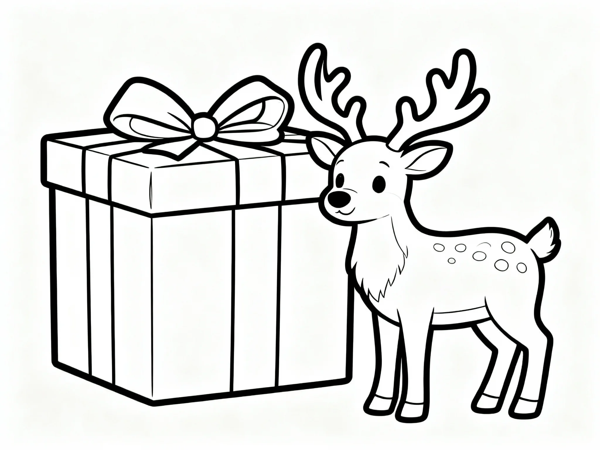 Reindeer with Gift Box