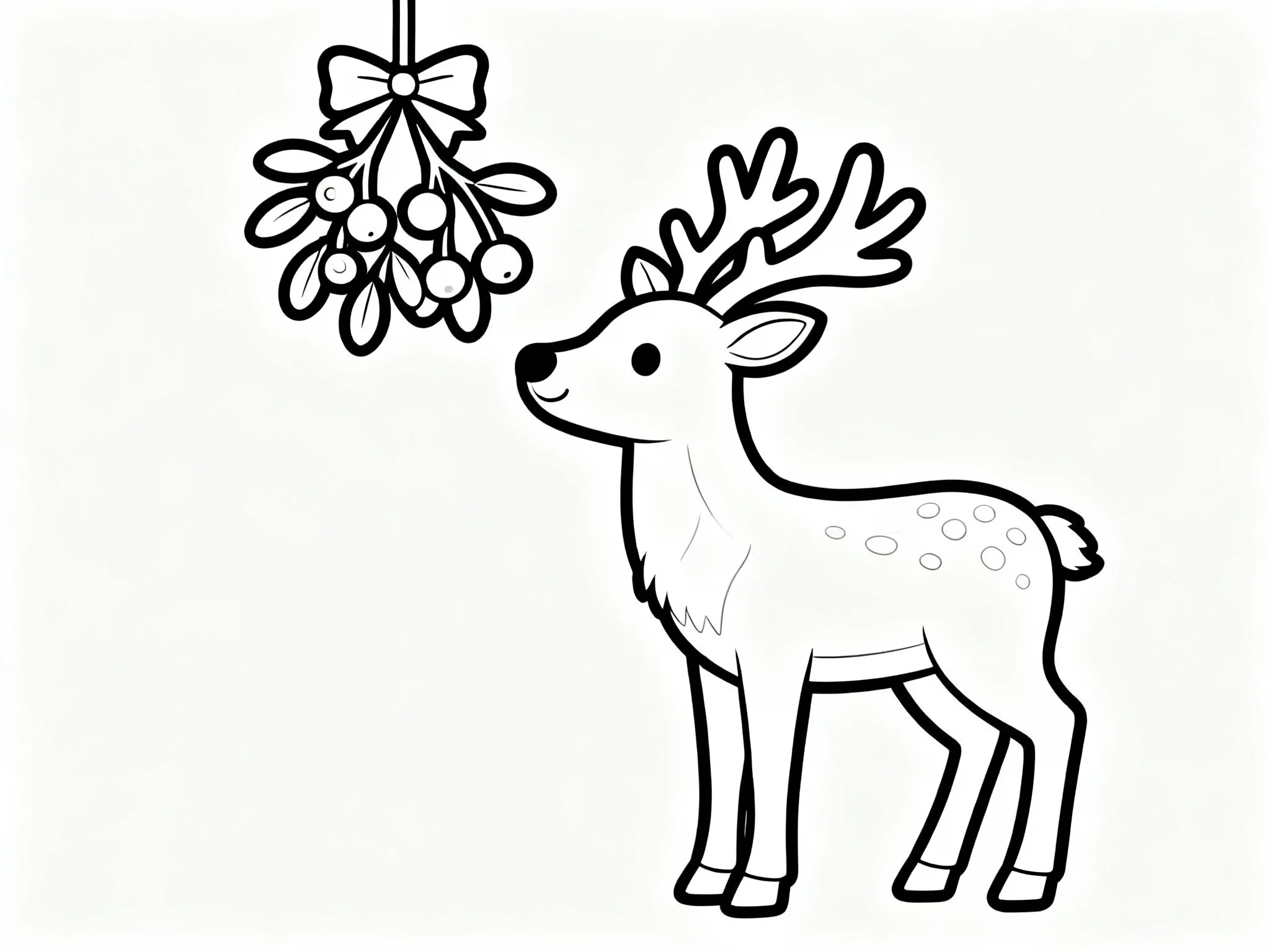 Reindeer Under Mistletoe
