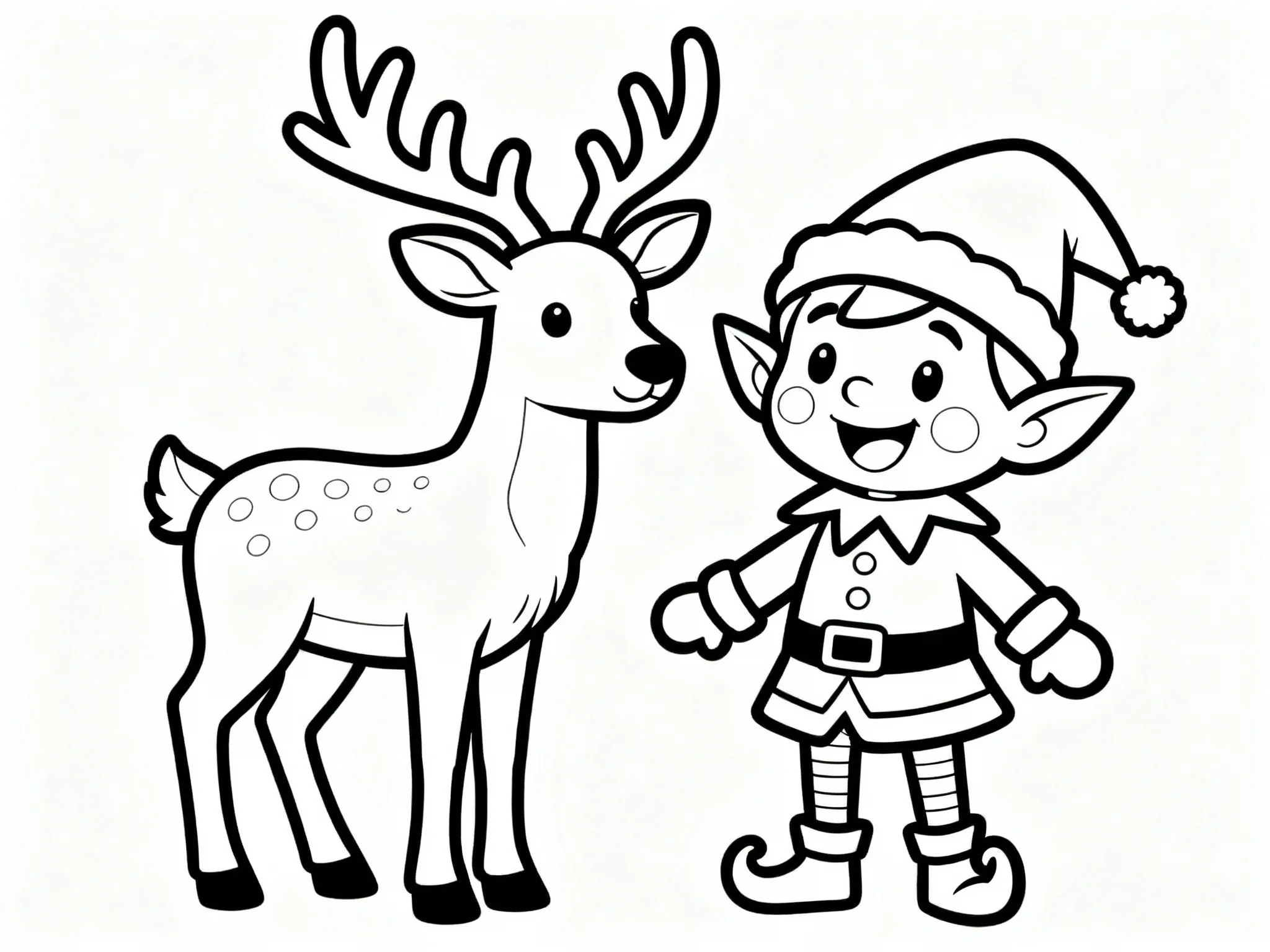 Reindeer and Elf