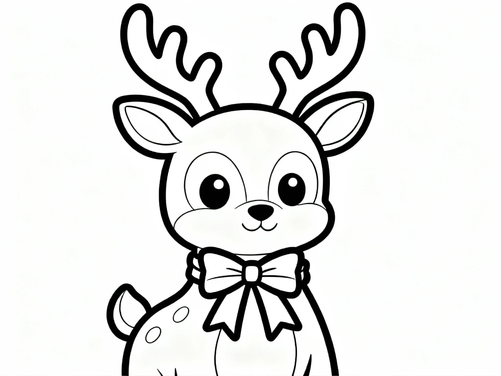 Reindeer with Ribbon