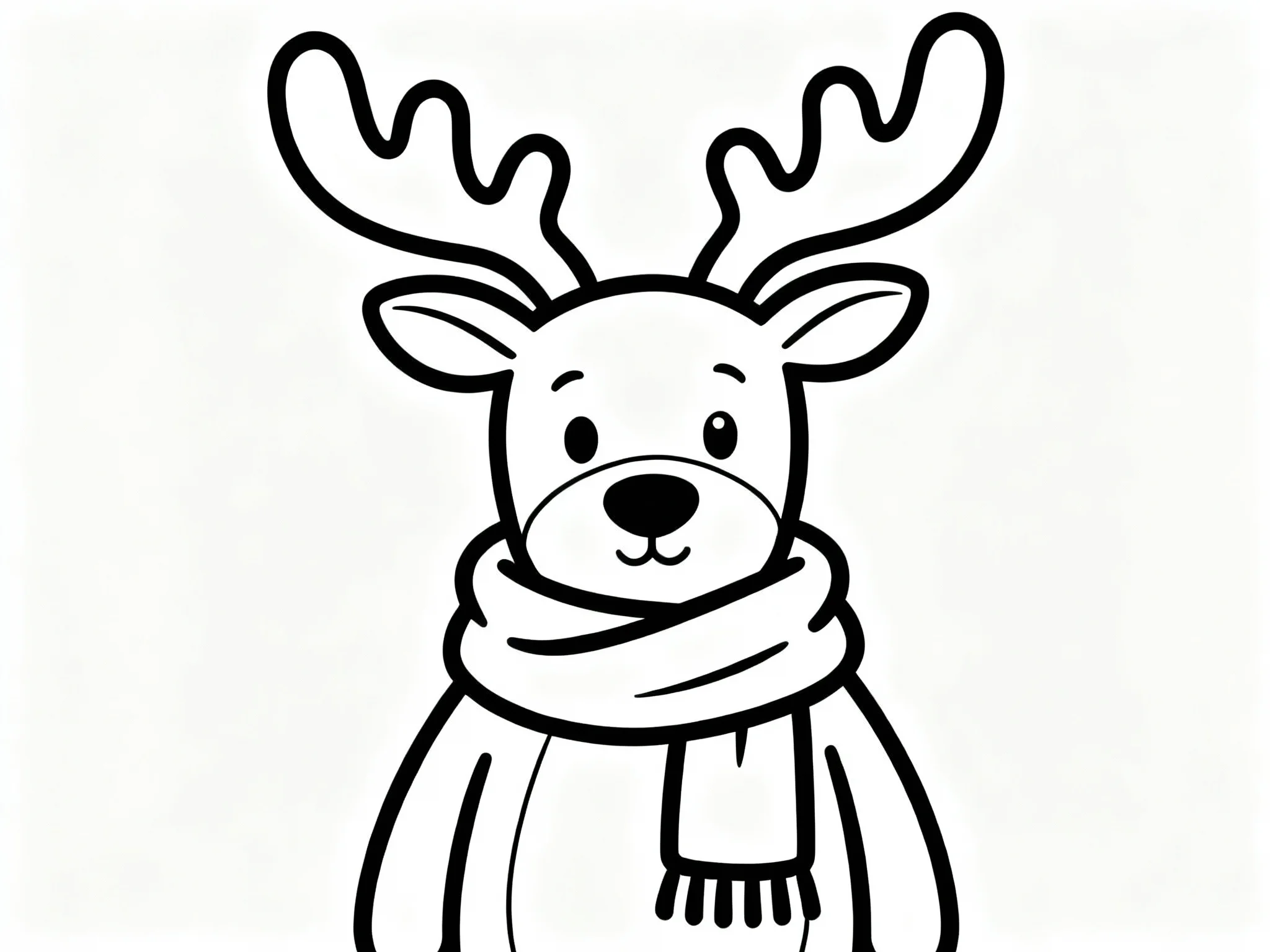 Reindeer Wearing Scarf