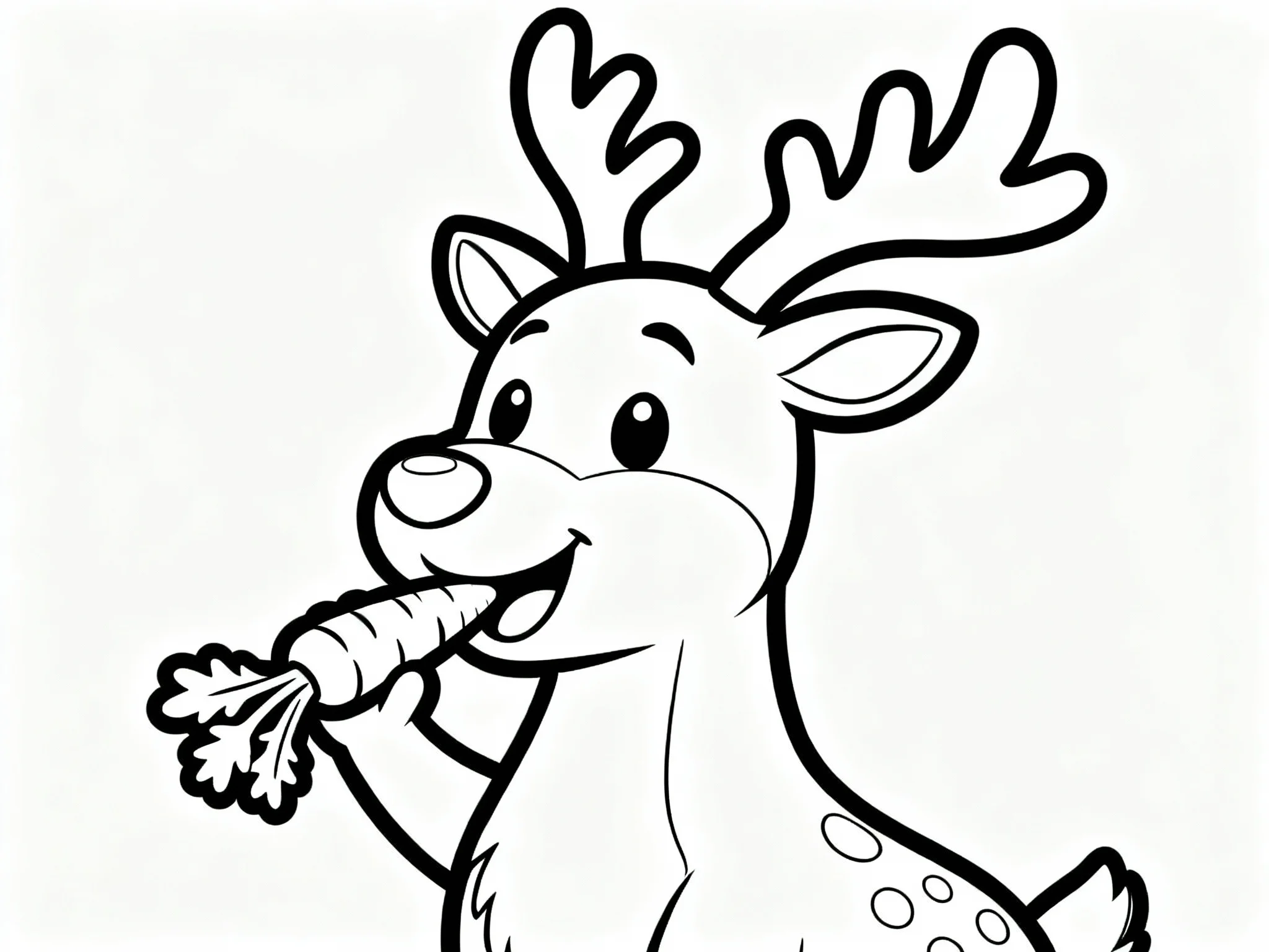 Reindeer Eating Carrots