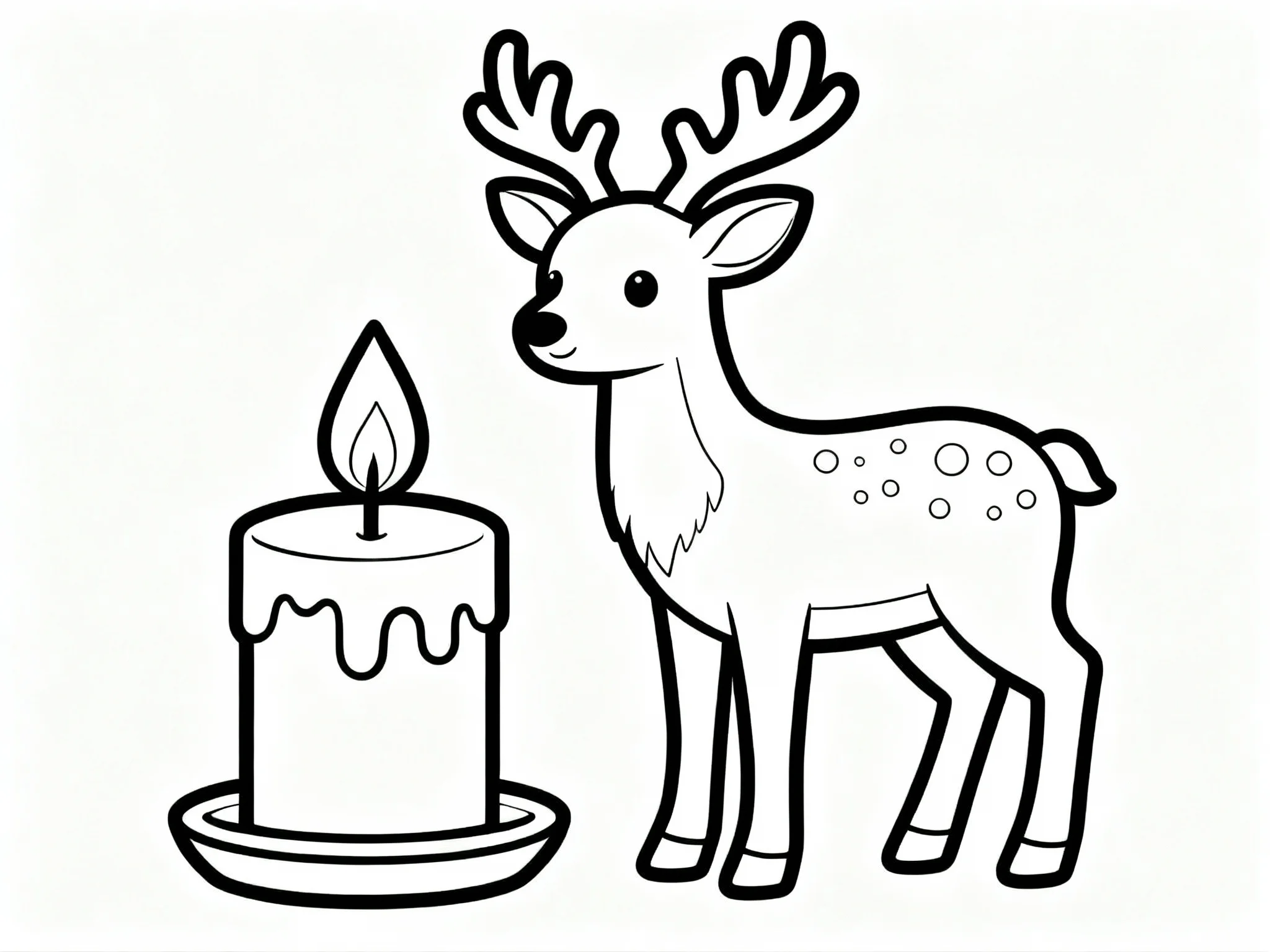 Reindeer with Candle