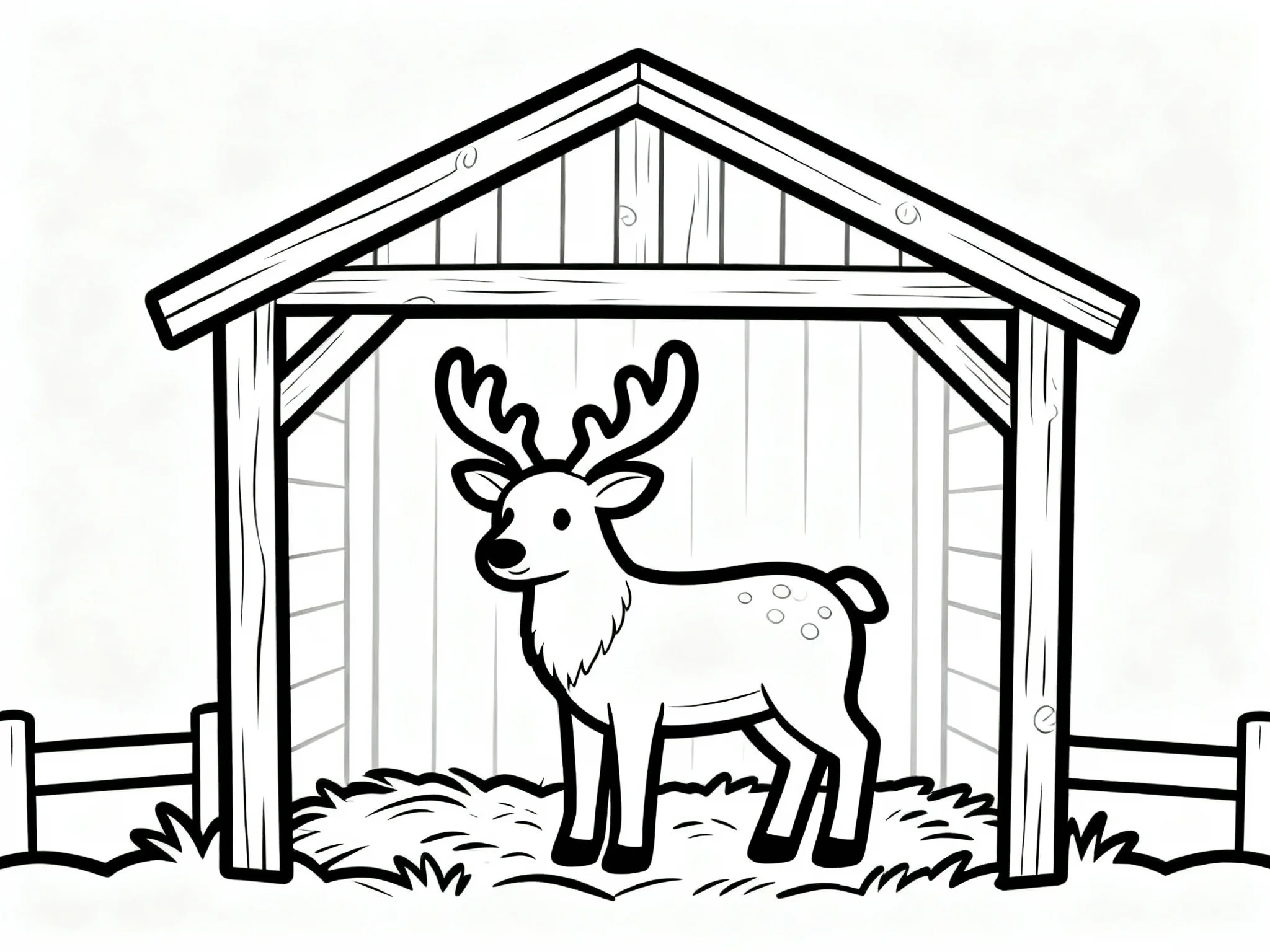 Reindeer in Stable