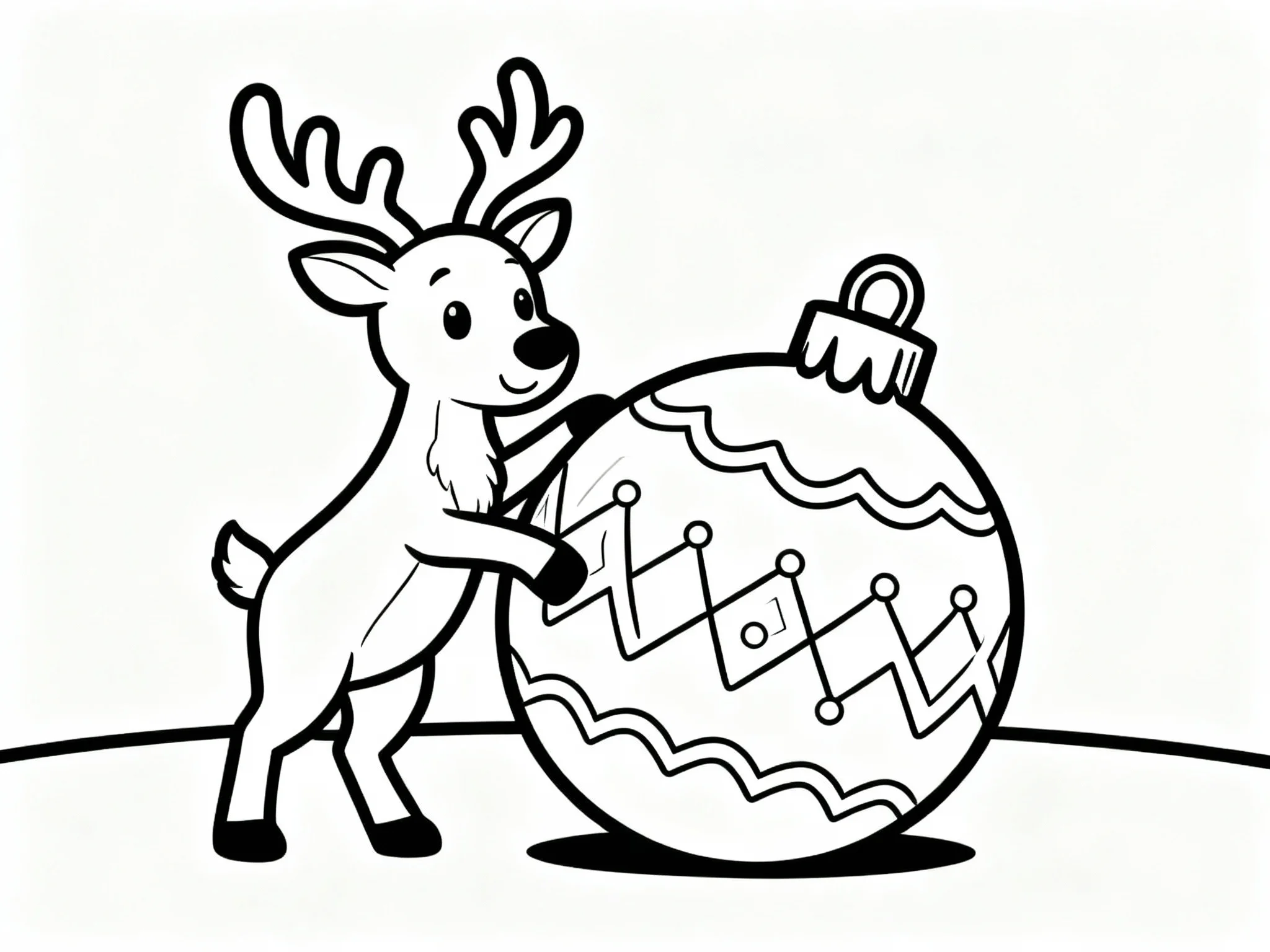 Reindeer with Christmas Ball