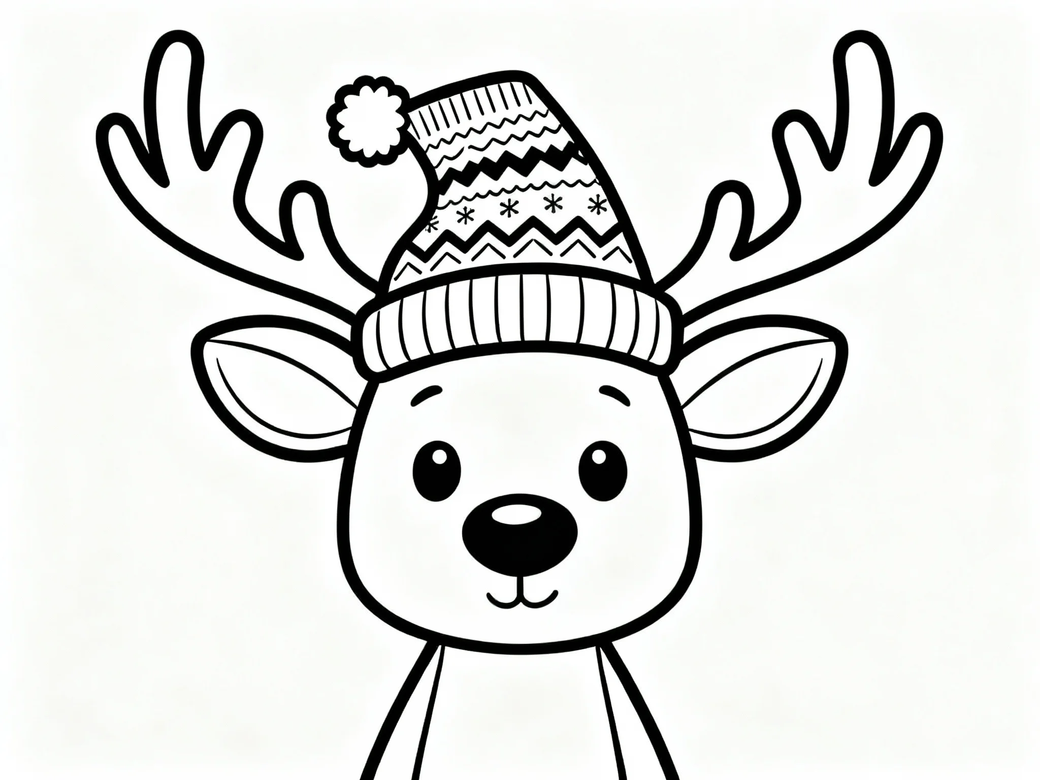 Reindeer with Stocking Cap