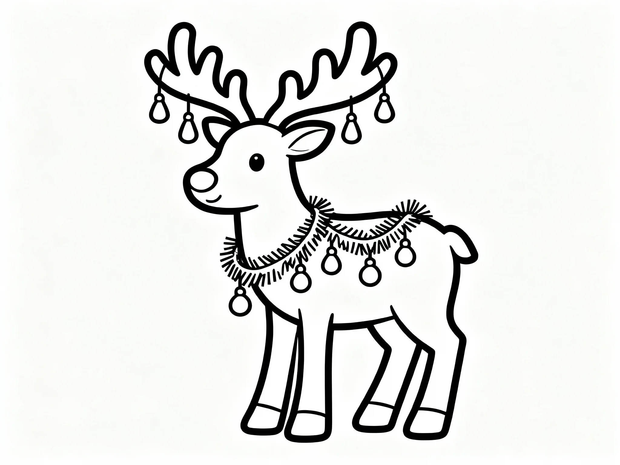 Reindeer with Tinsel