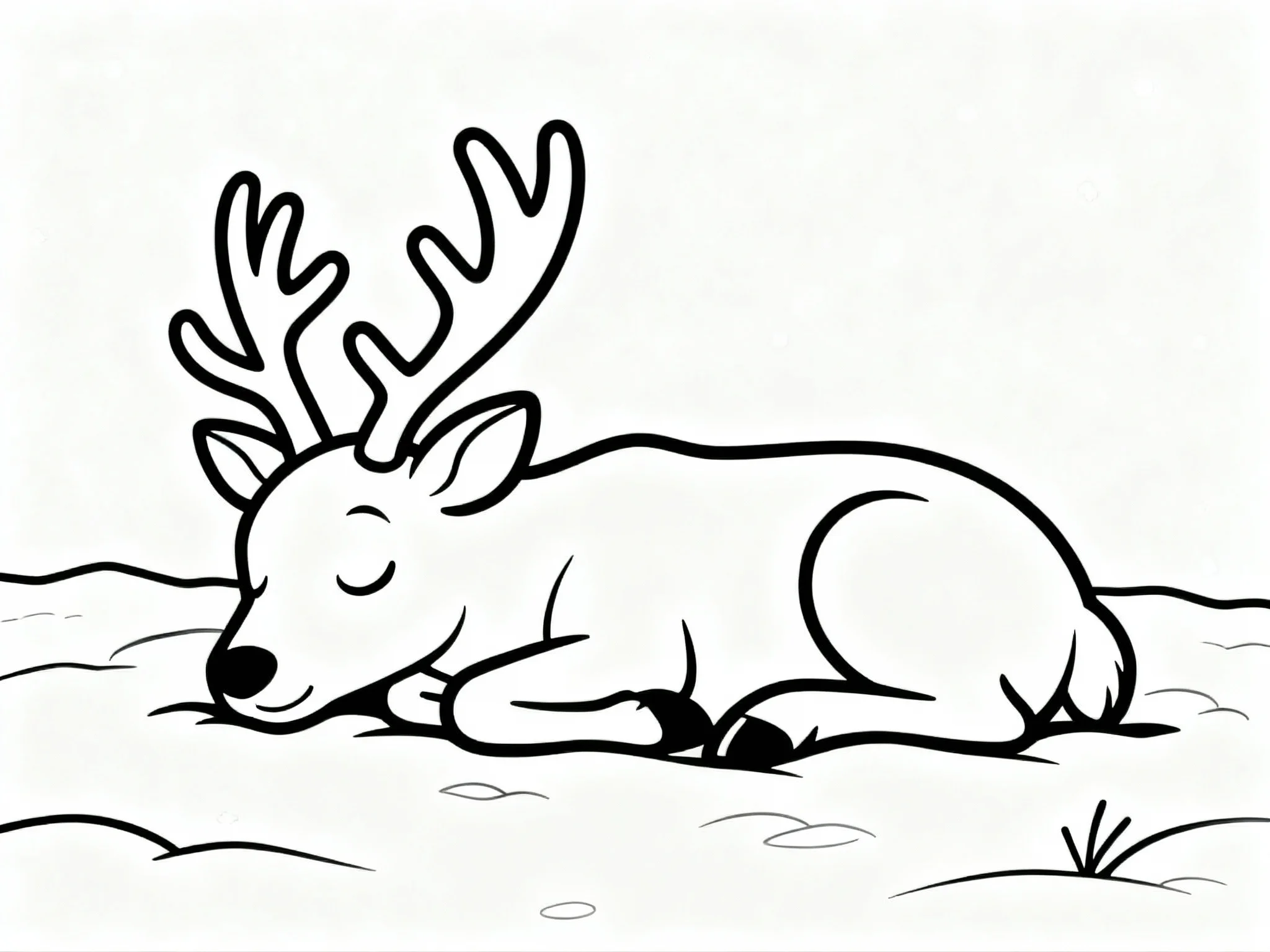 Reindeer Sleeping