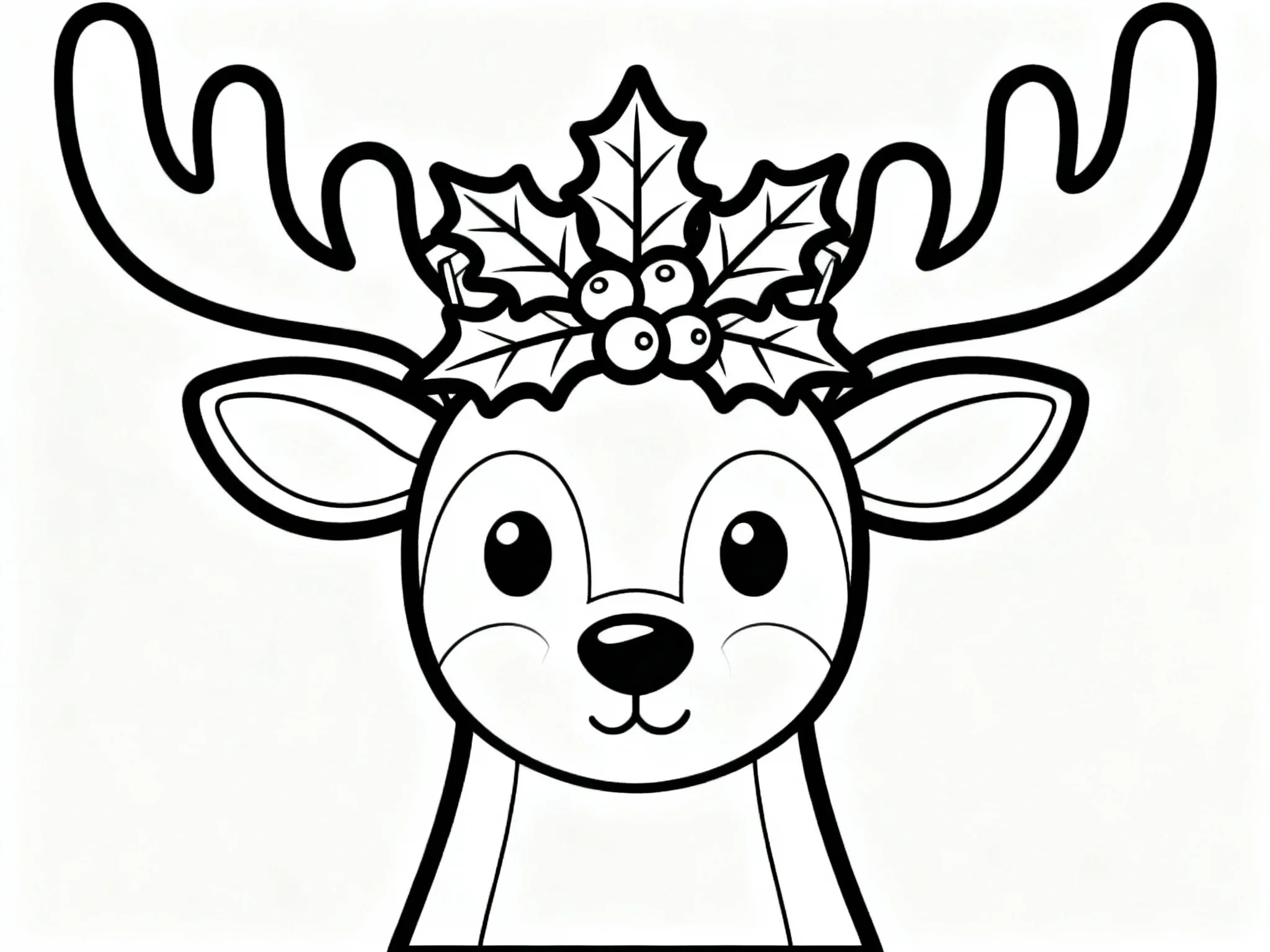 Reindeer with Holly Crown