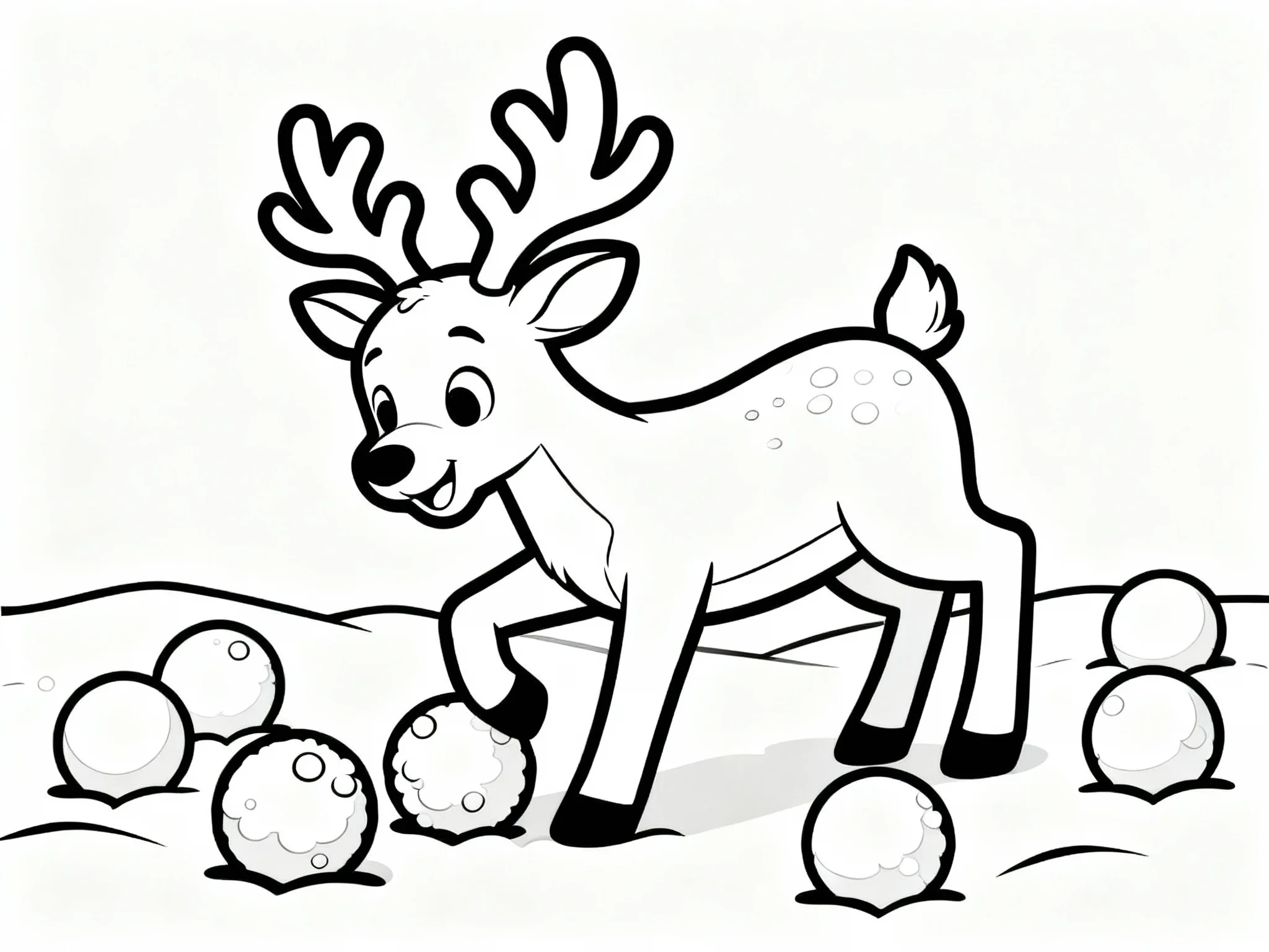 Reindeer and Snowballs