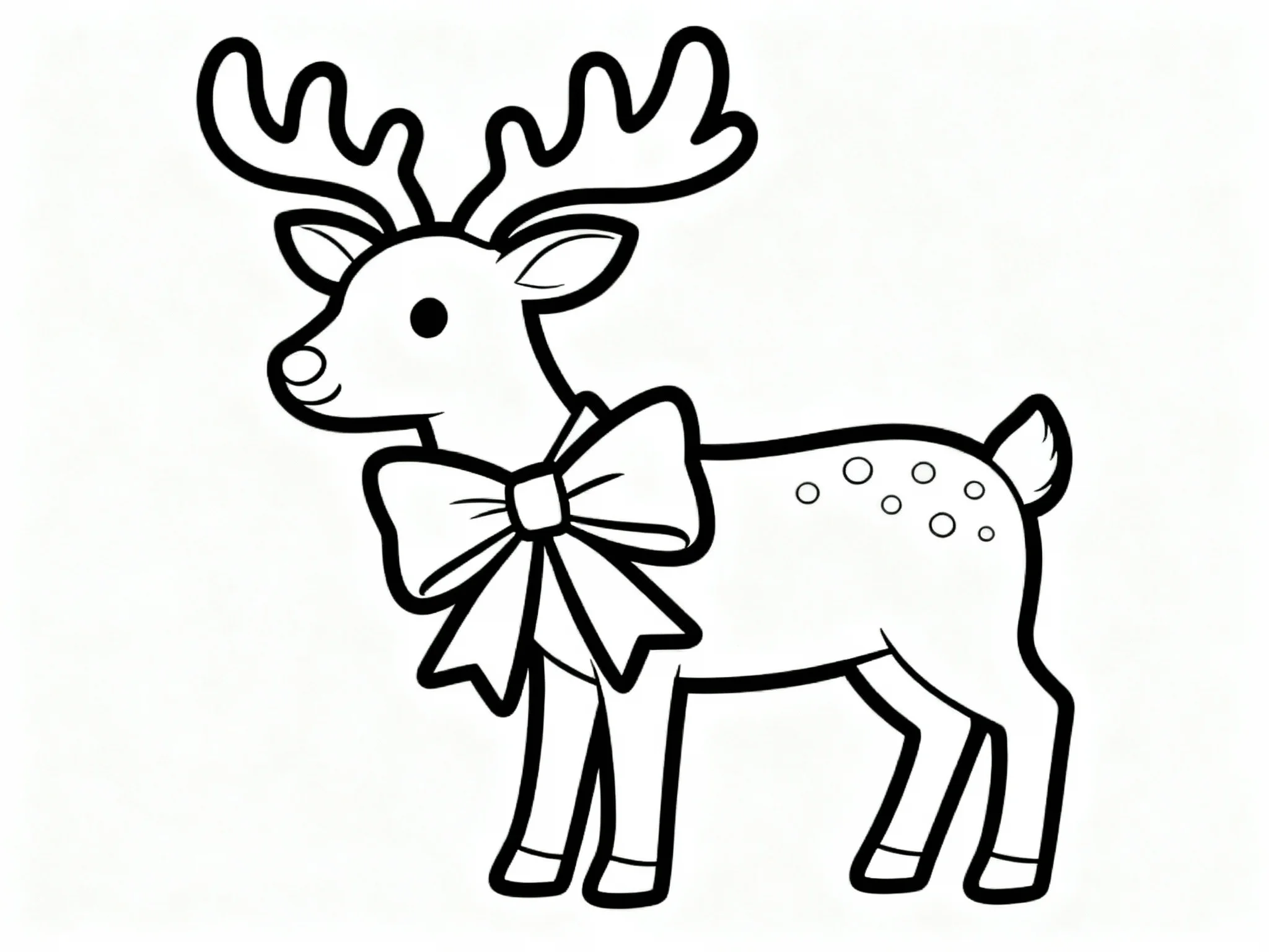 Reindeer with Festive Bow