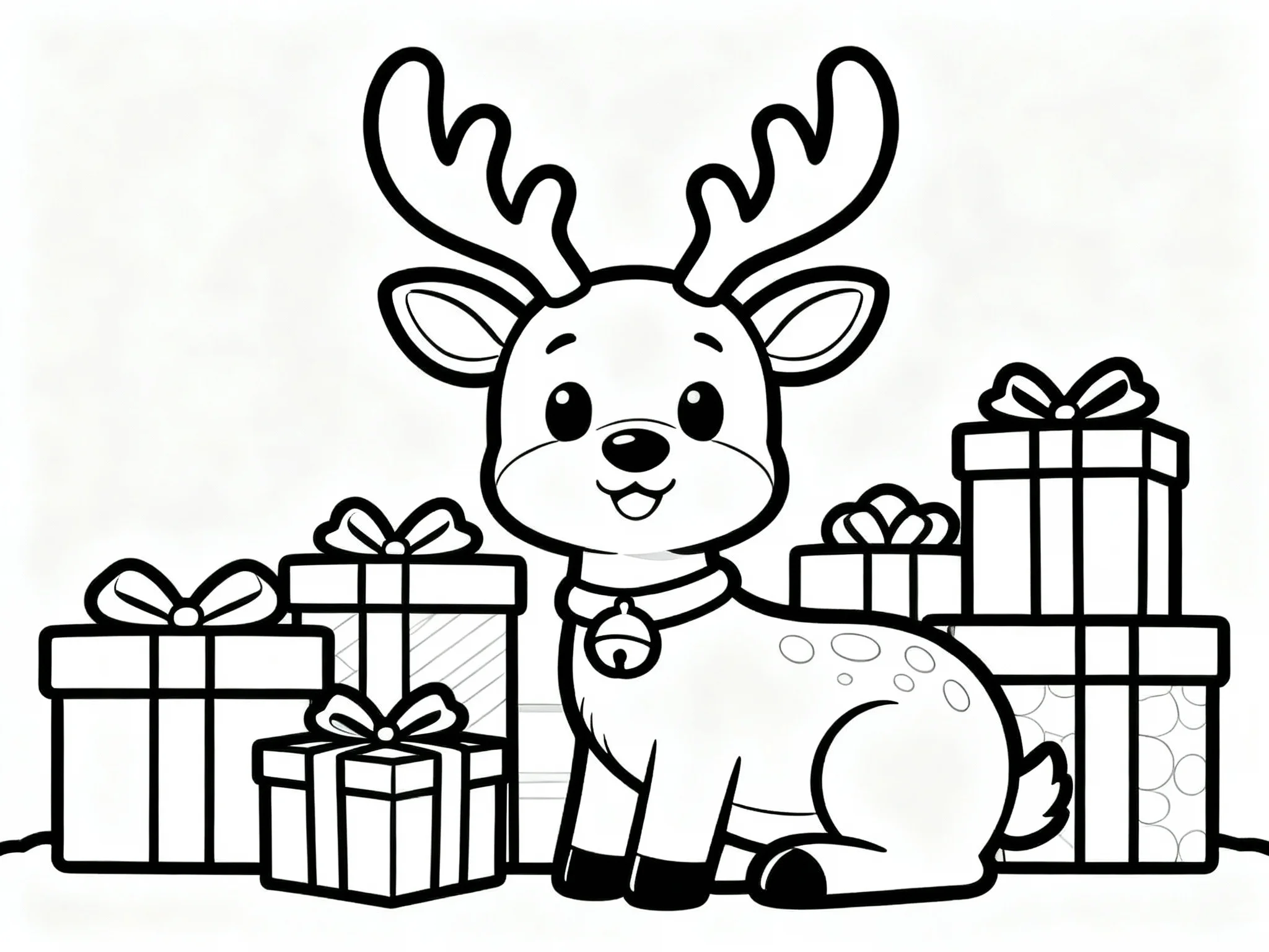 Reindeer Among Gifts