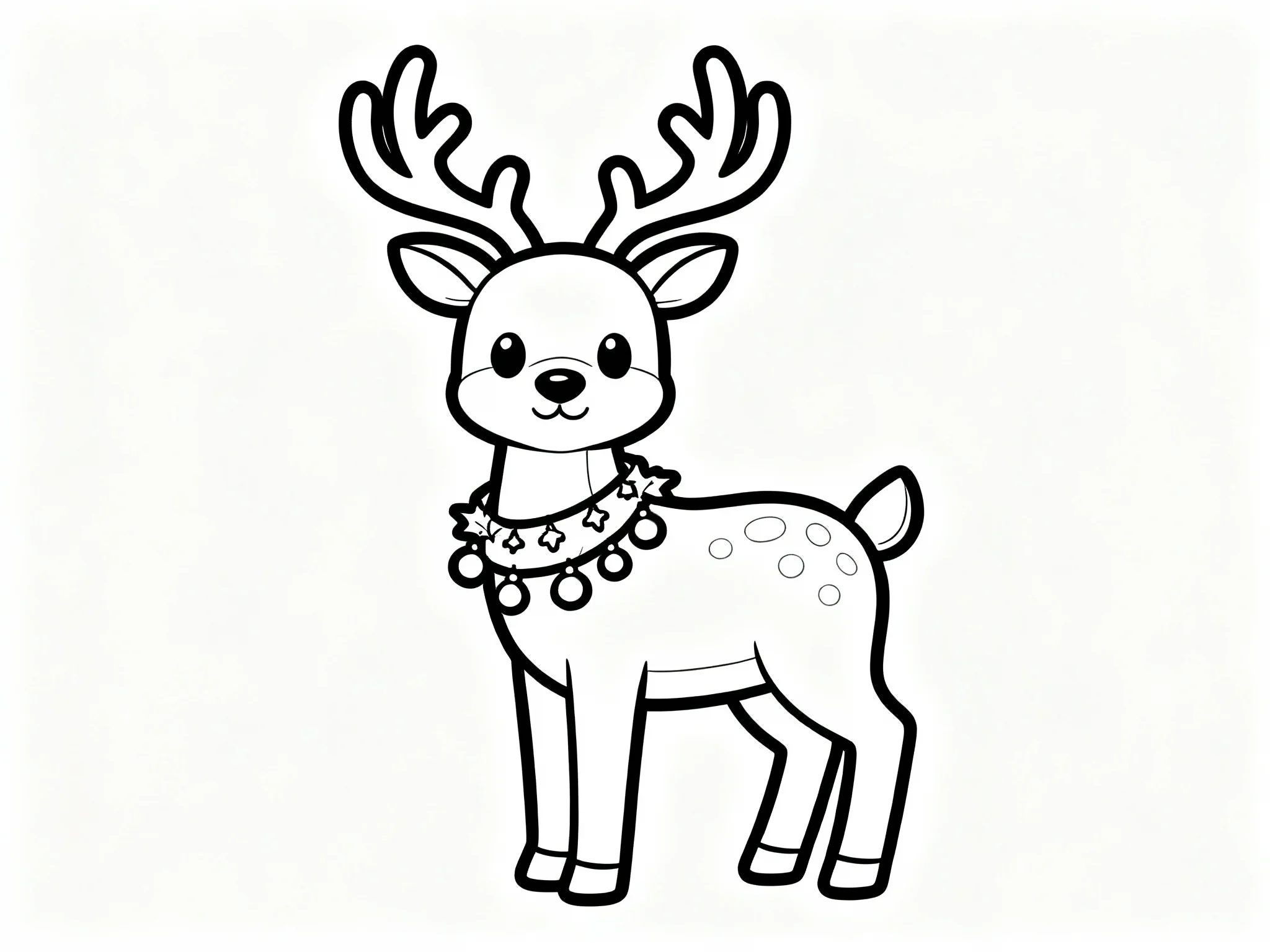 Reindeer with Garland