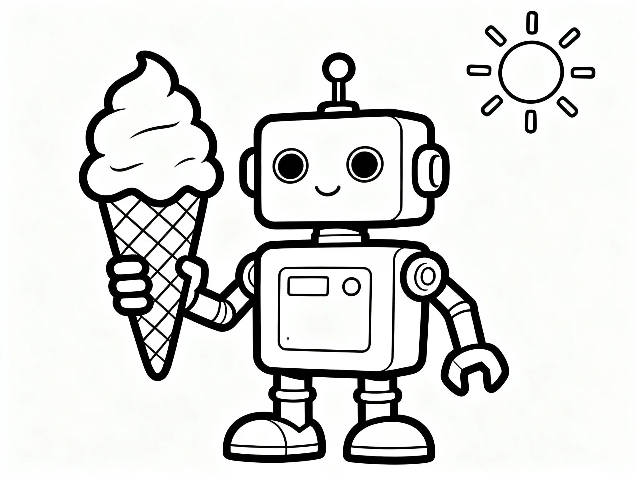 Robot Eating Ice Cream