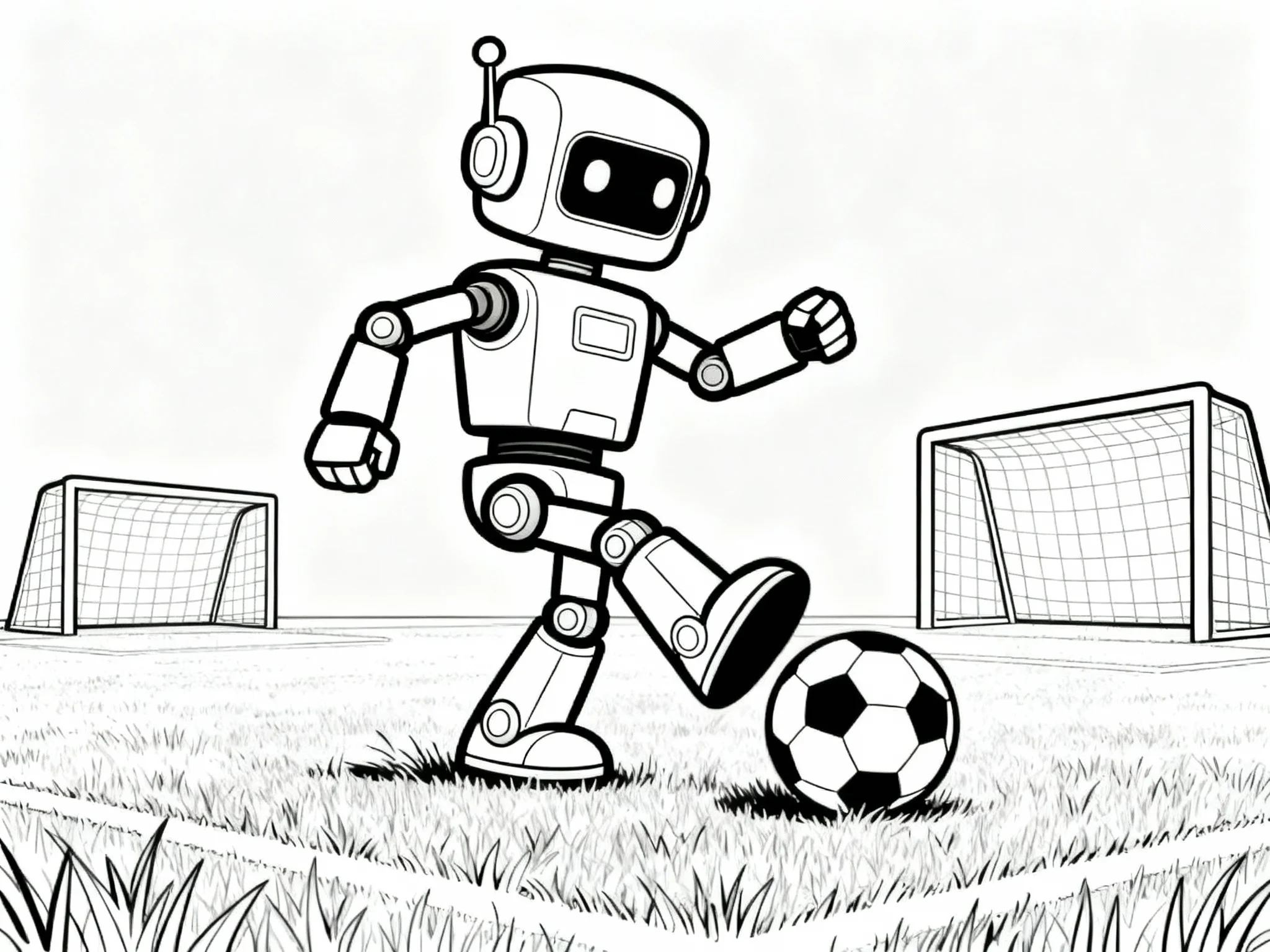 Robot Playing Soccer