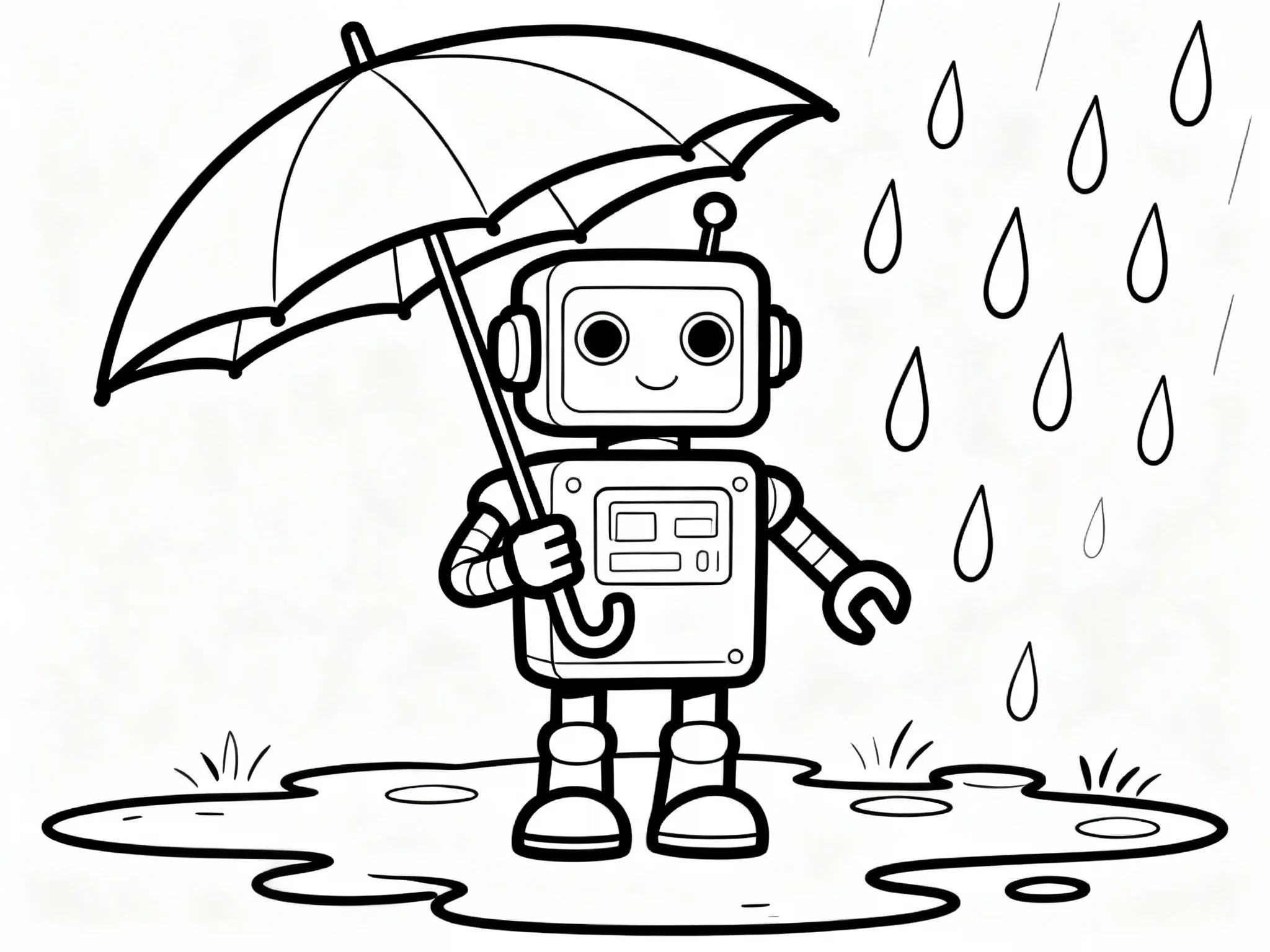 Robot Walking in Rain