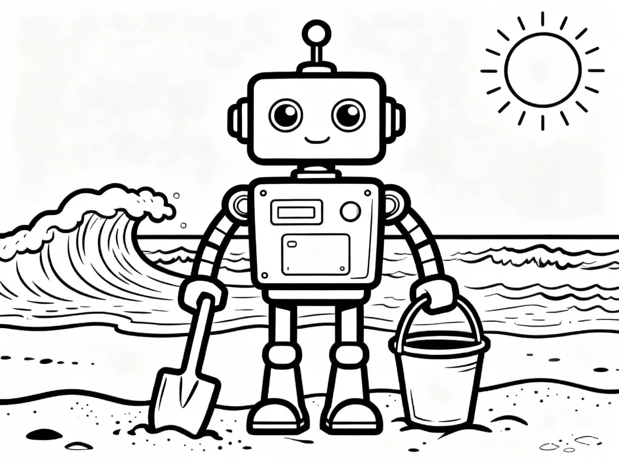 Robot at the Beach