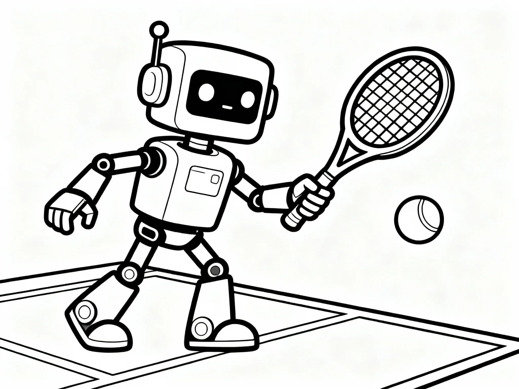 Robot Playing Tennis