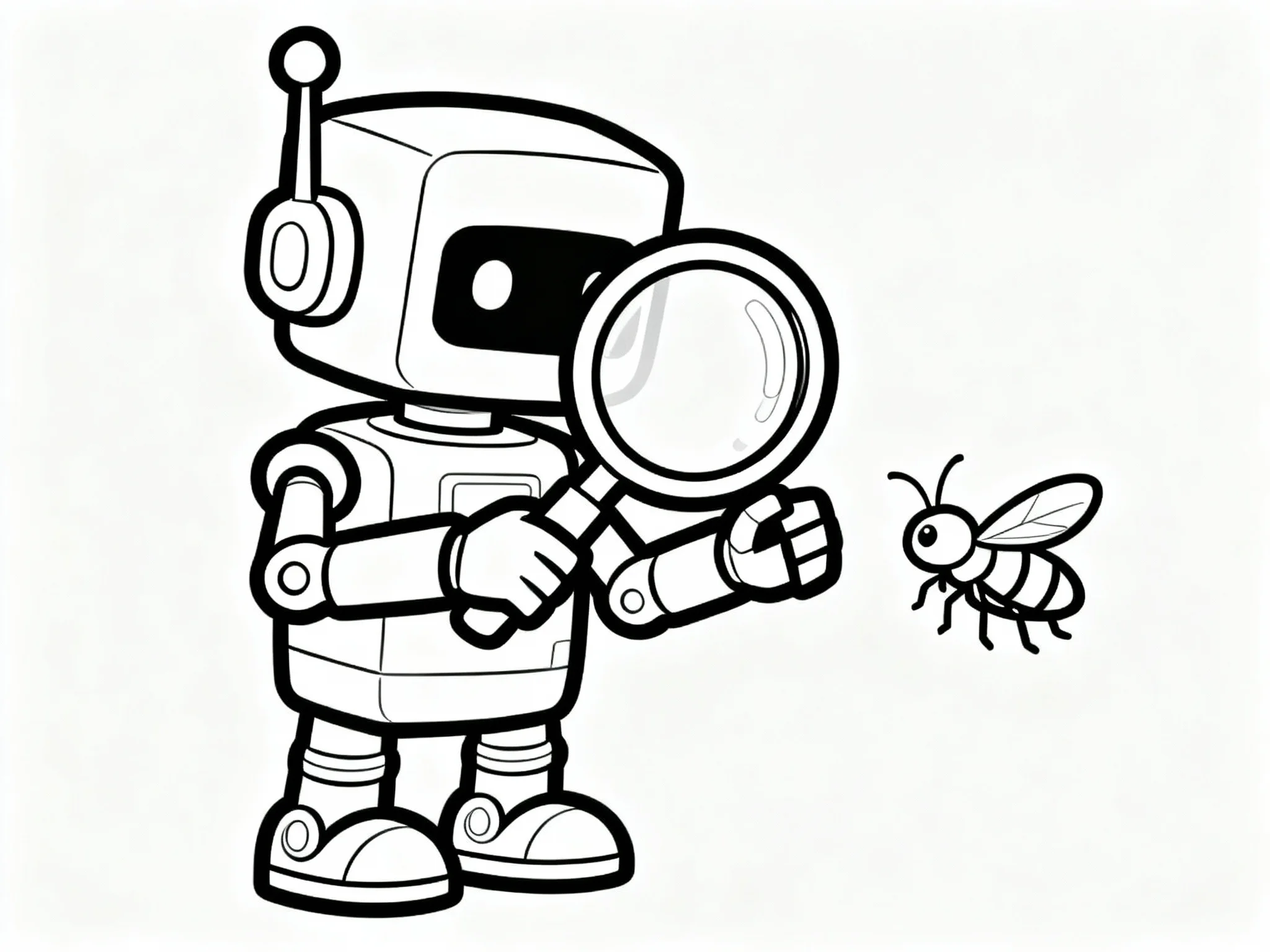 Robot with Magnifying Glass