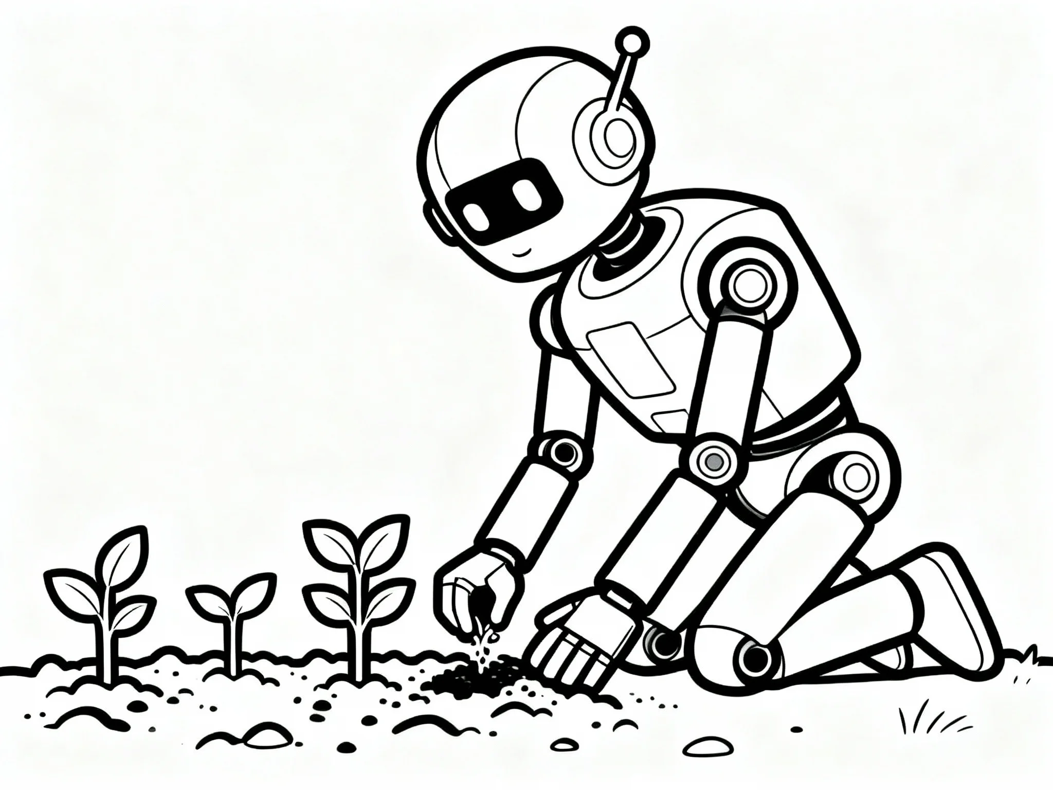 Robot Planting Seeds