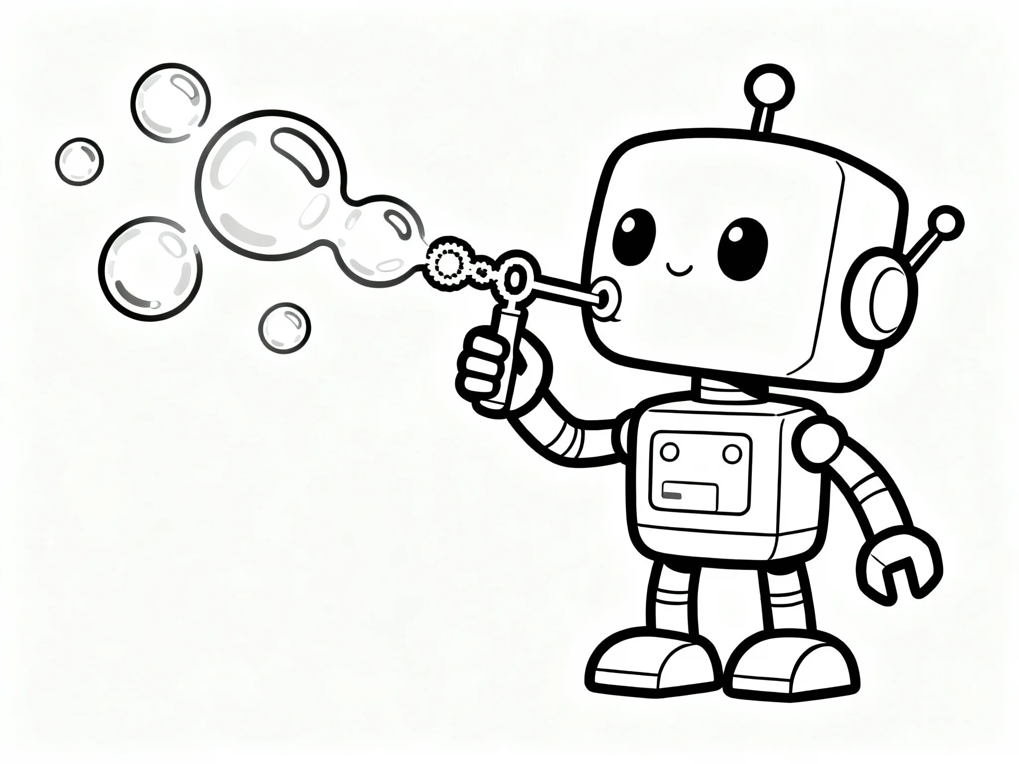 Robot Blowing Bubbles