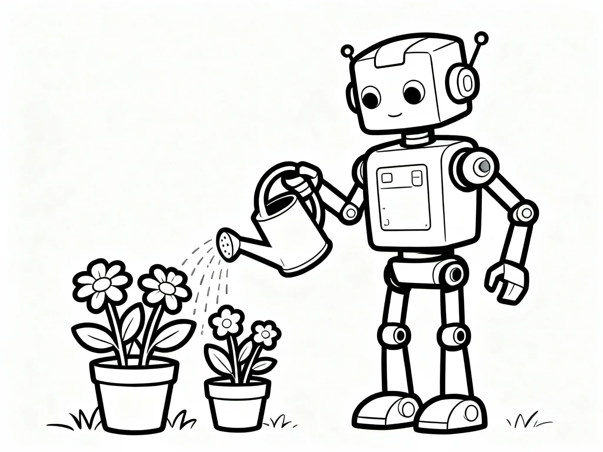 Robot Watering Plants