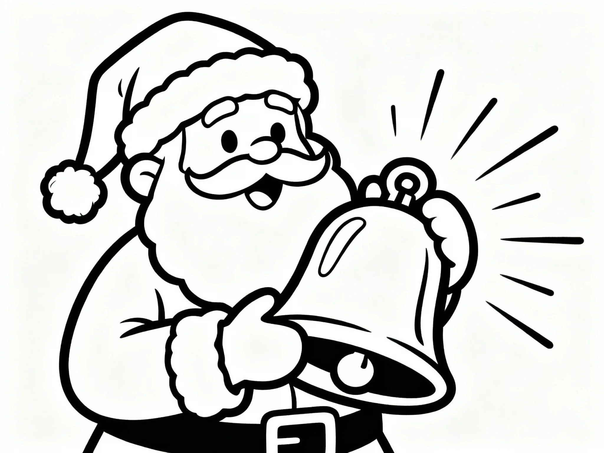 Santa Ringing a Bell