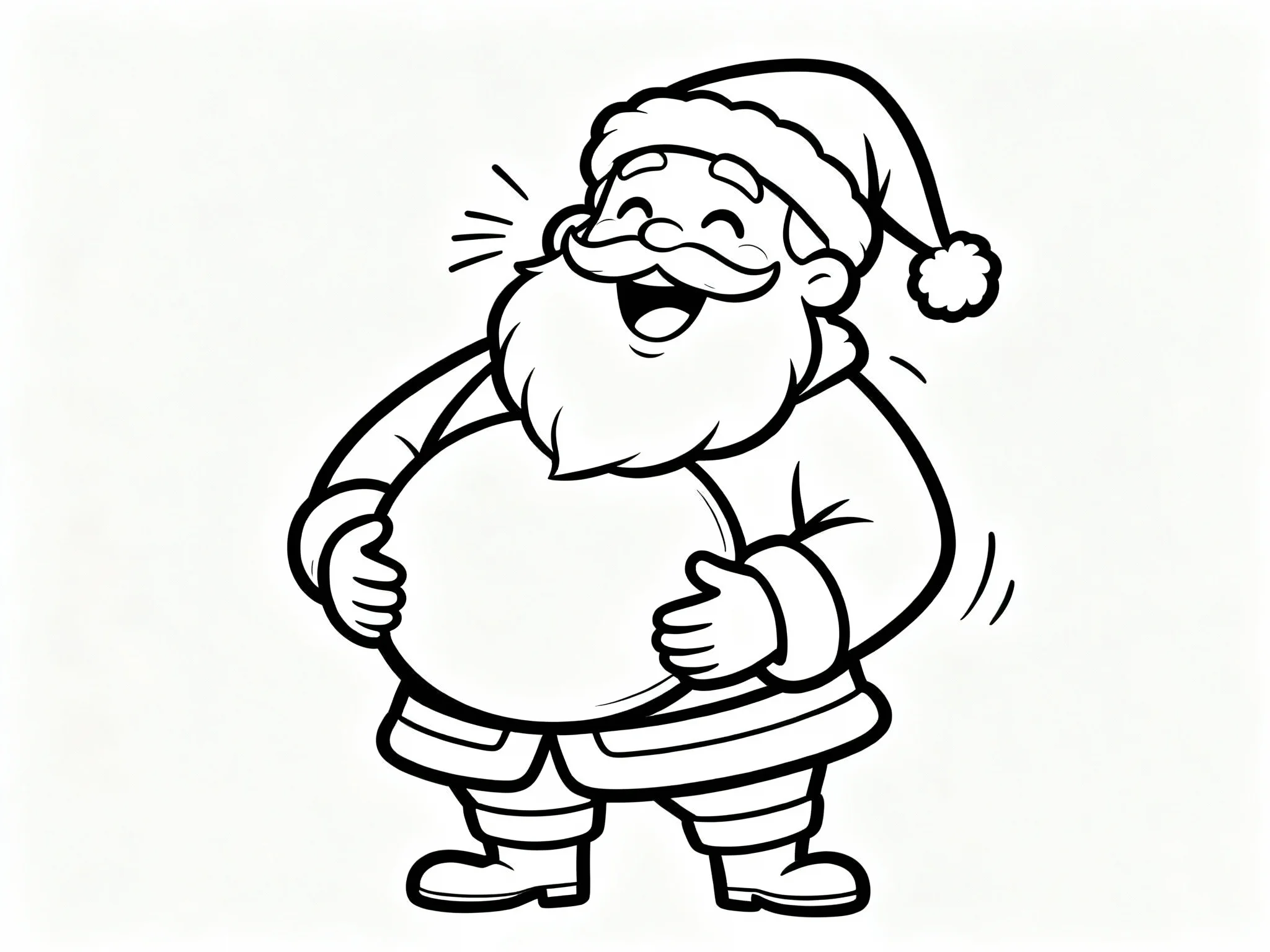 Santa Laughing Belly