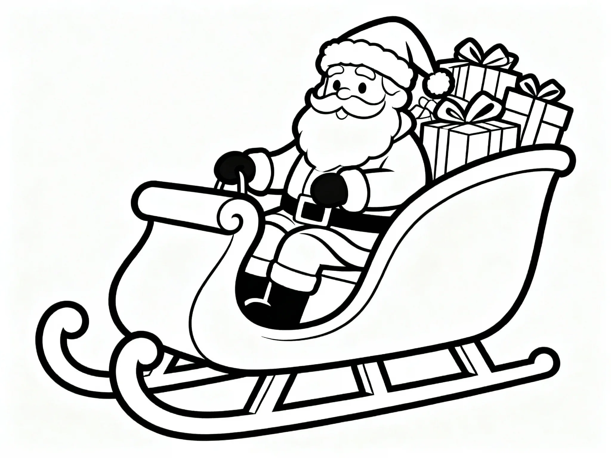 Santa in His Sleigh
