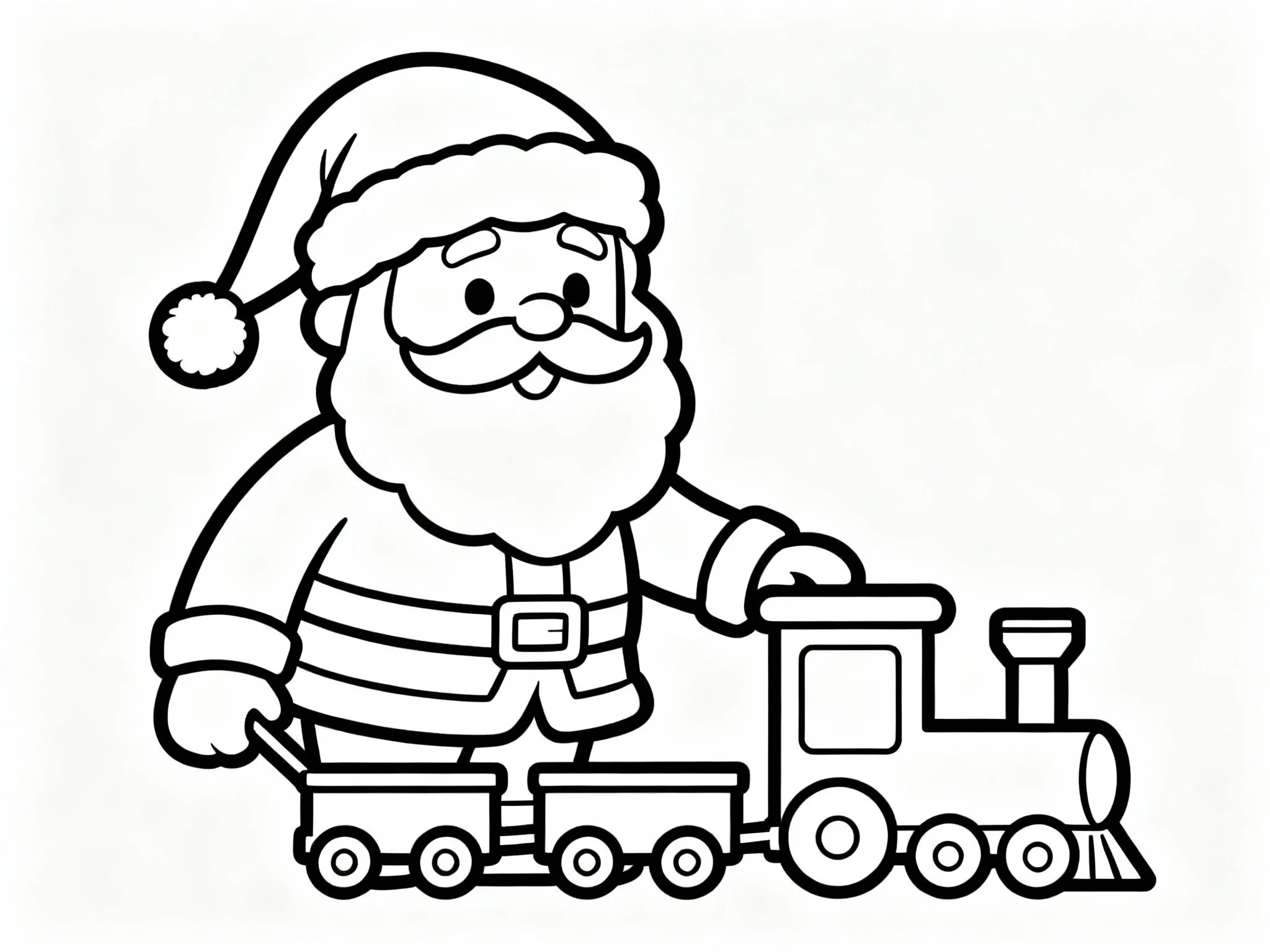 Santa with Toy Train