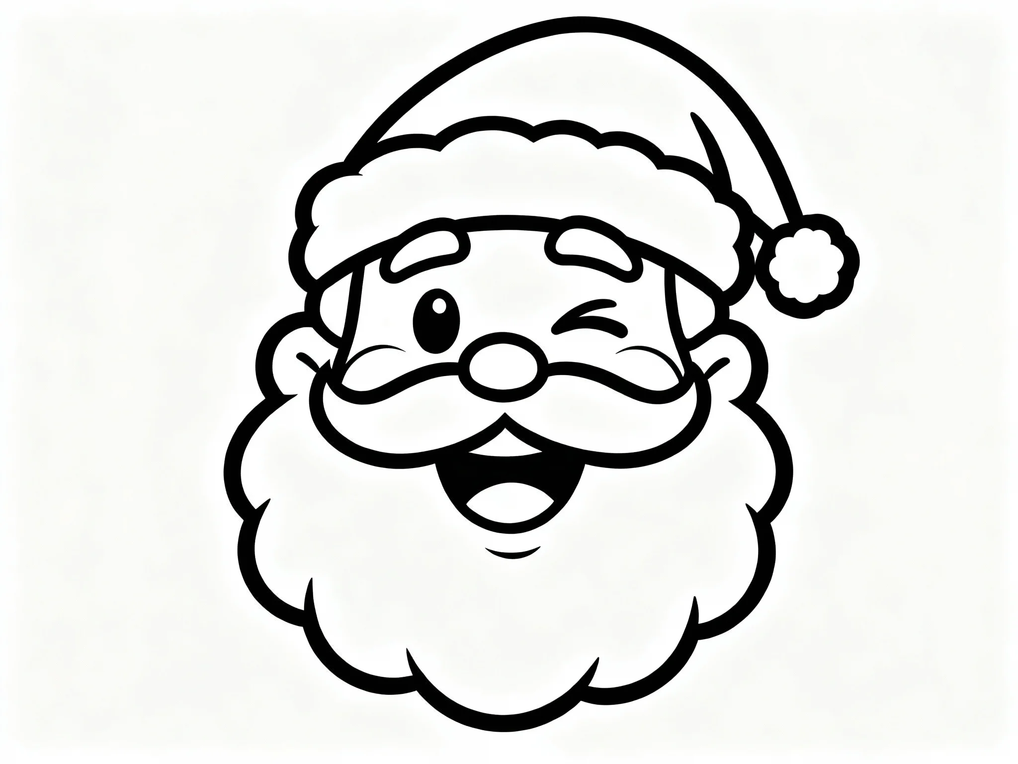 Santa's Face with Wink