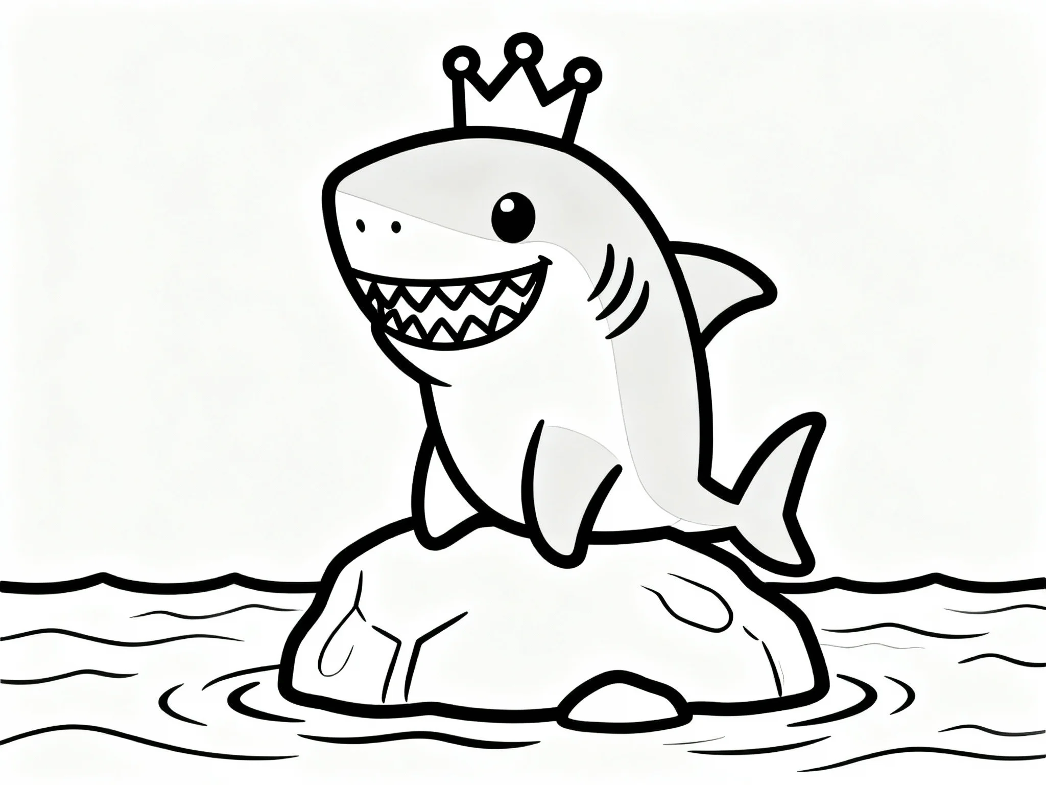 Shark Wearing a Crown